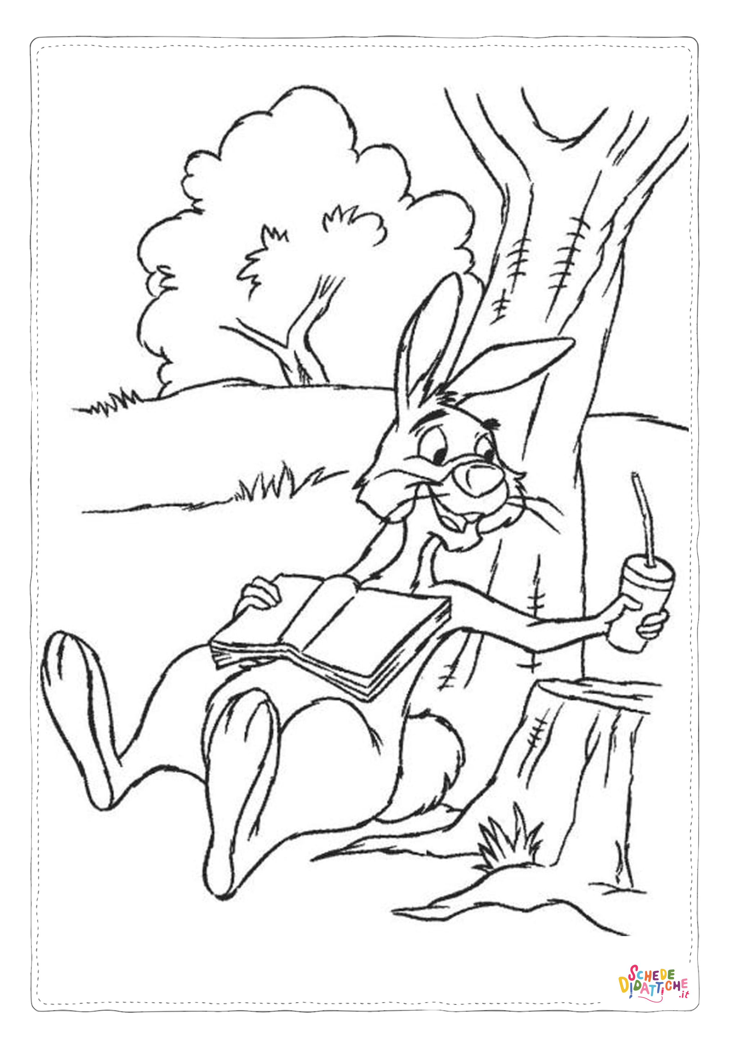 Disegno "Disegno di coniglio da stampare e colorare 165" Disegno di coniglio da stampare e colorare 165