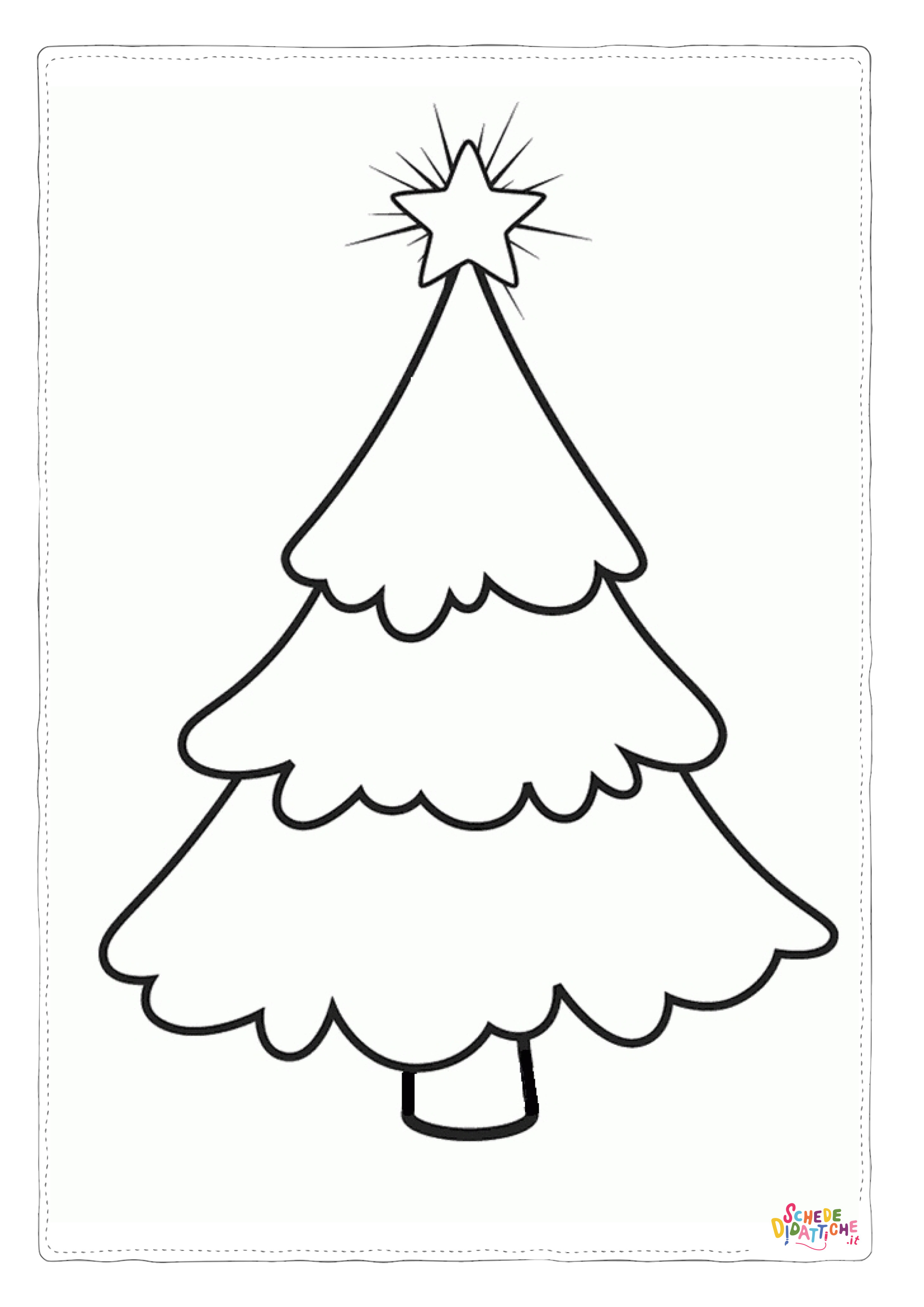 Disegno "Disegno di albero di Natale da stampare e colorare 39" Disegno di albero di Natale da stampare e colorare 39