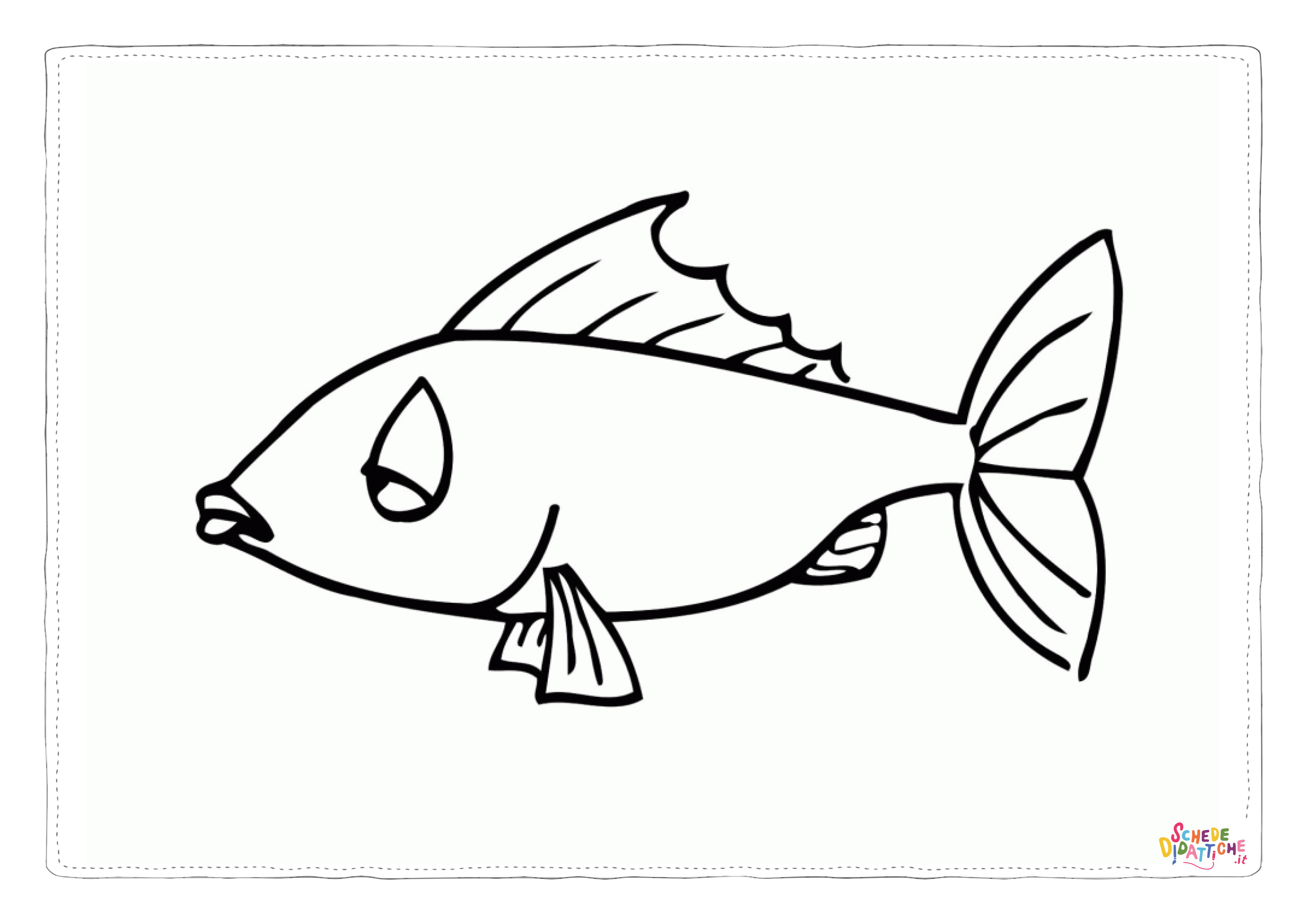Disegno di pesce da stampare e colorare 104