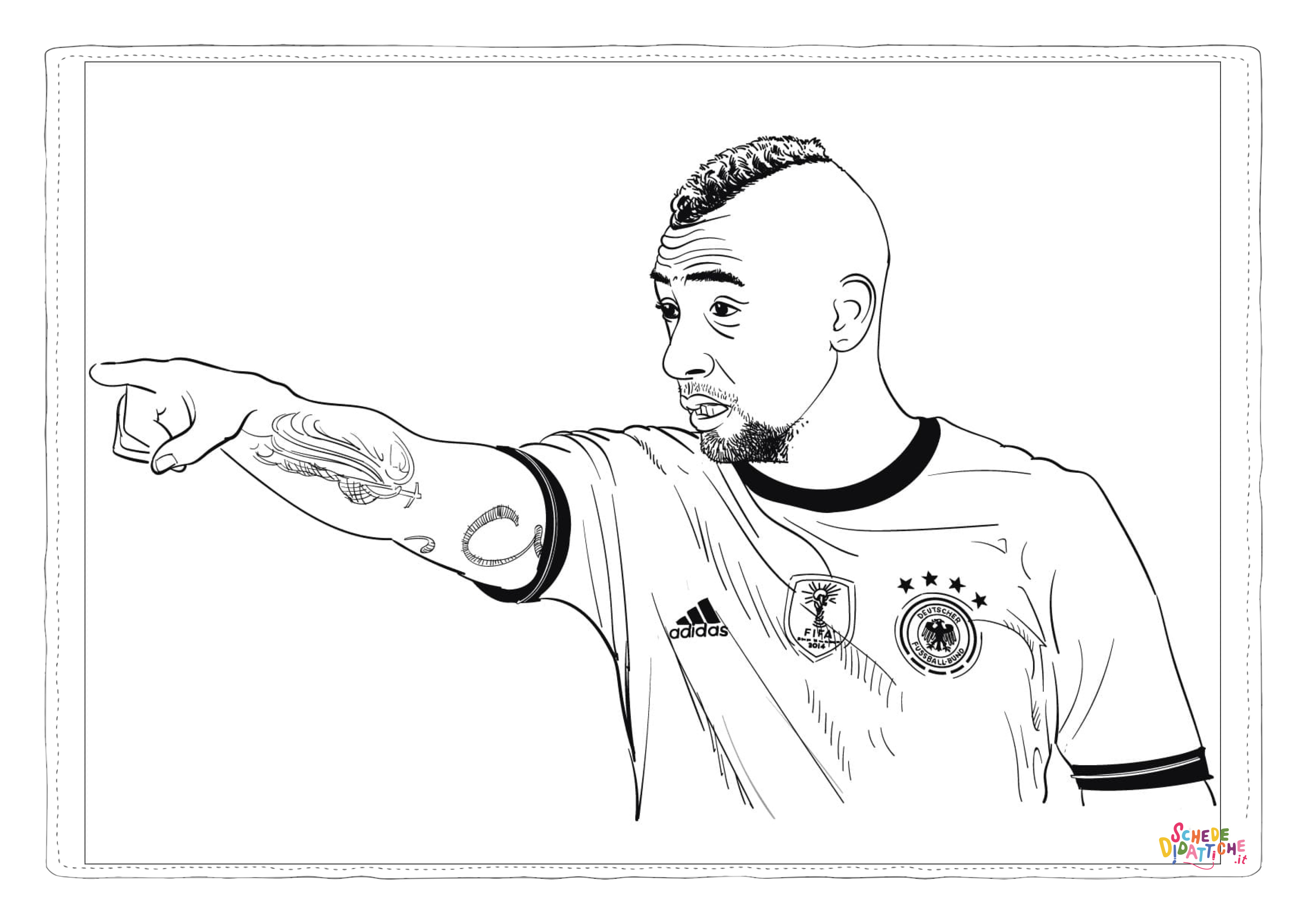 Disegno "Disegno di calciatore professionista da stampare e colorare 7" Disegno di calciatore professionista da stampare e colorare 7