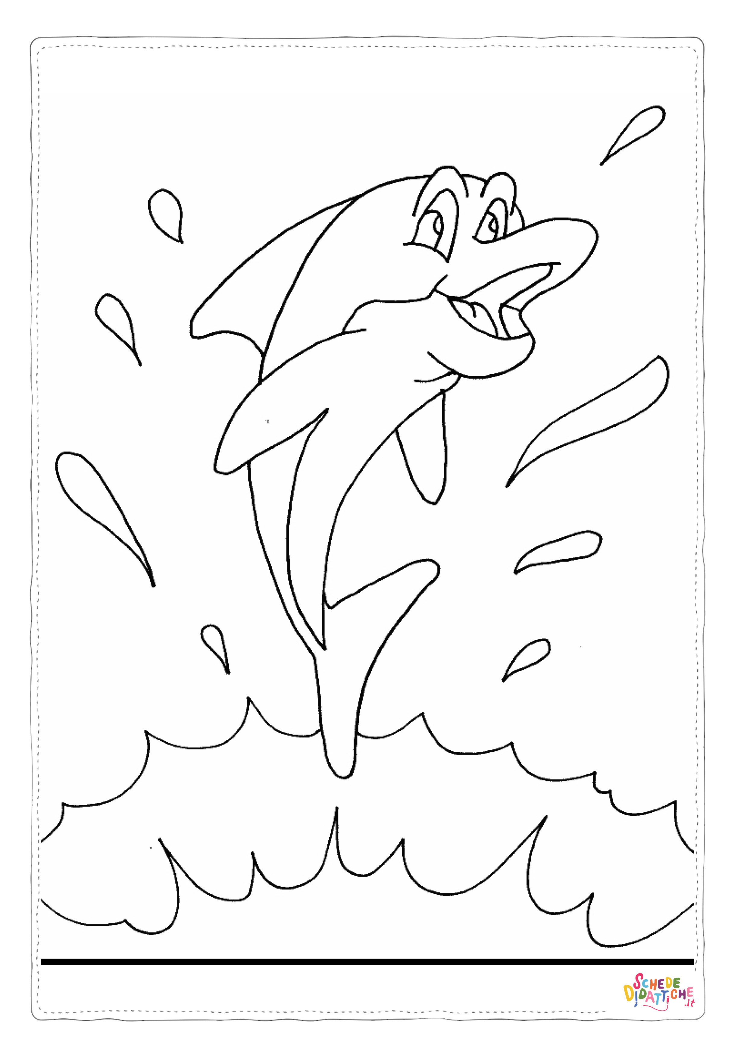 Disegno "Disegno di delfino da stampare e colorare 24" Disegno di delfino da stampare e colorare 24