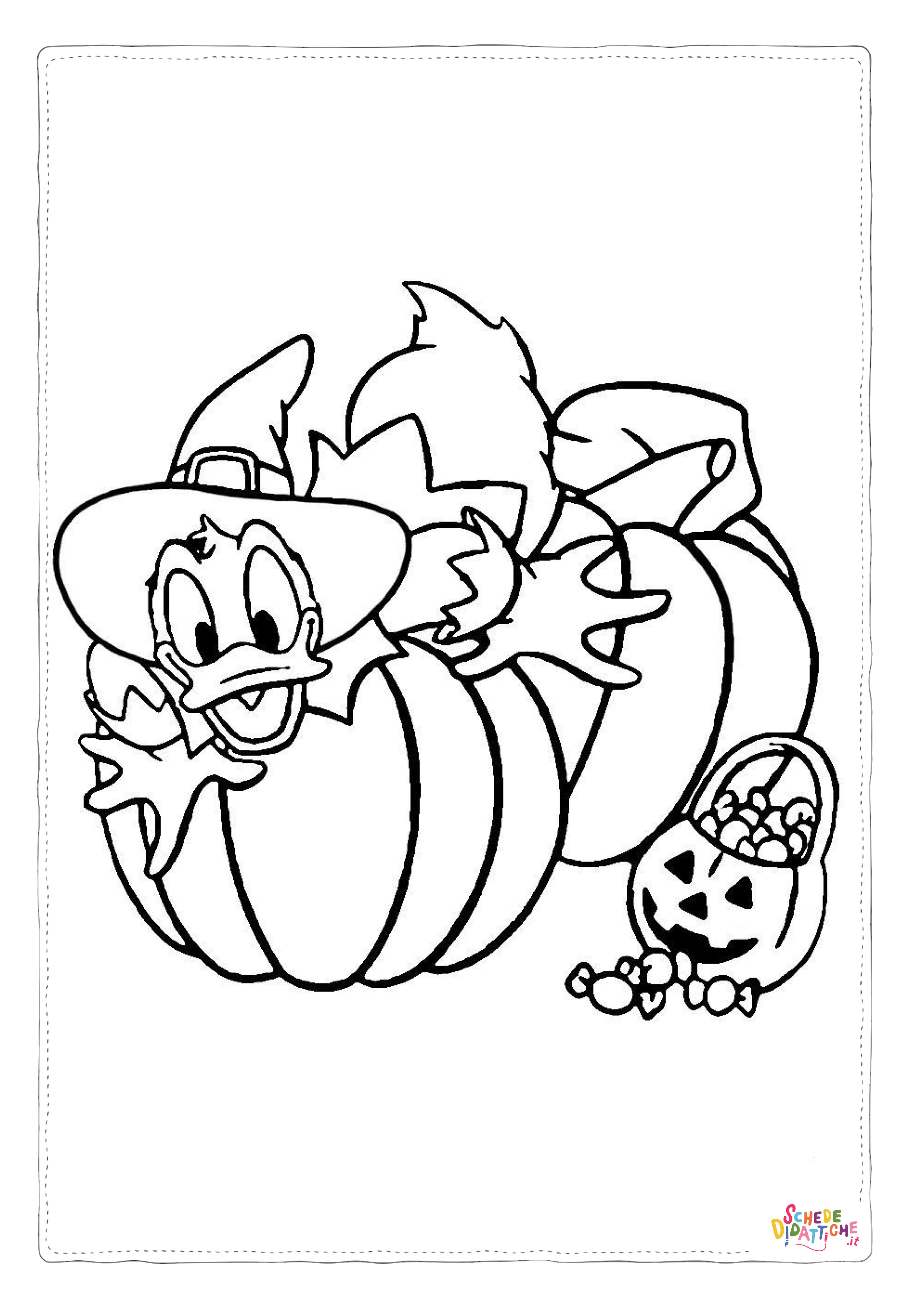 Disegno "Disegno di Paperino da stampare e colorare 94" Disegno di Paperino da stampare e colorare 94
