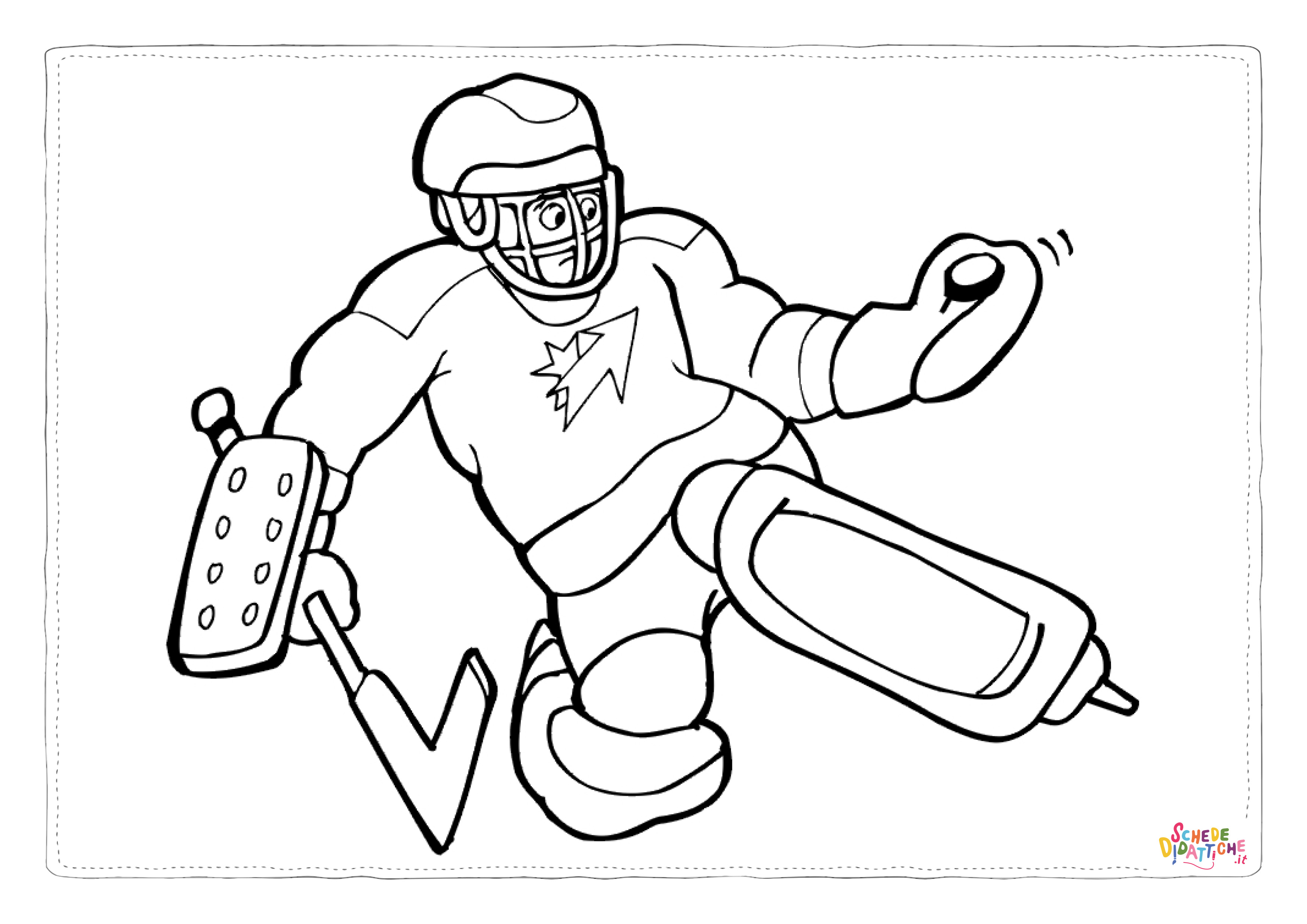 Disegno di hockey da stampare e colorare 22