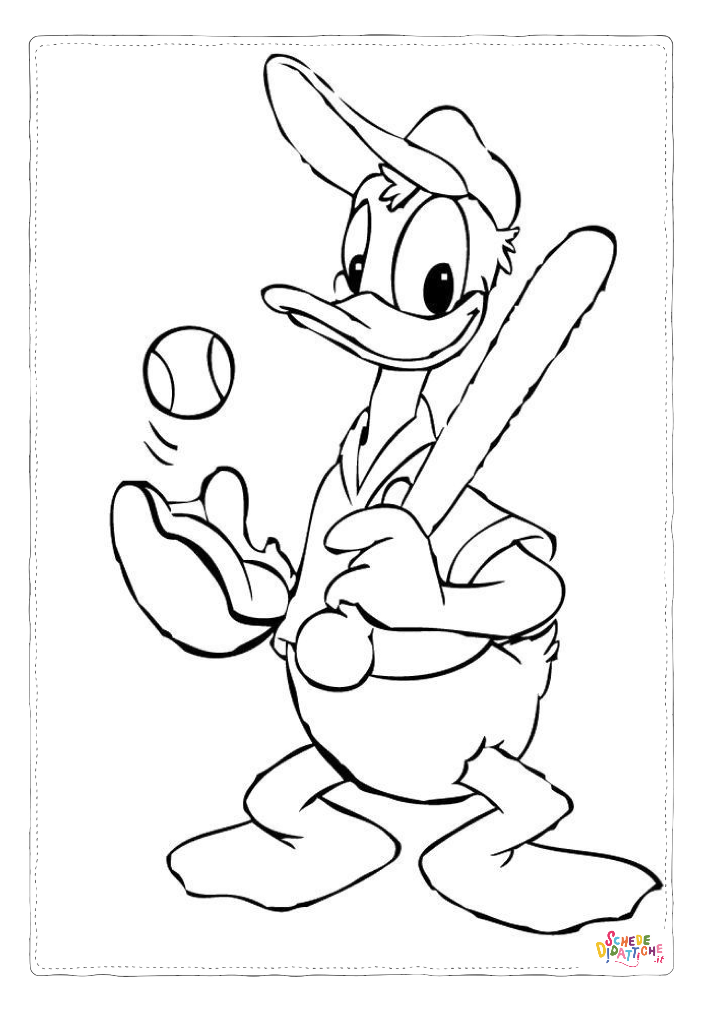 Disegno "Disegno di Paperino da stampare e colorare" Disegno di Paperino da stampare e colorare