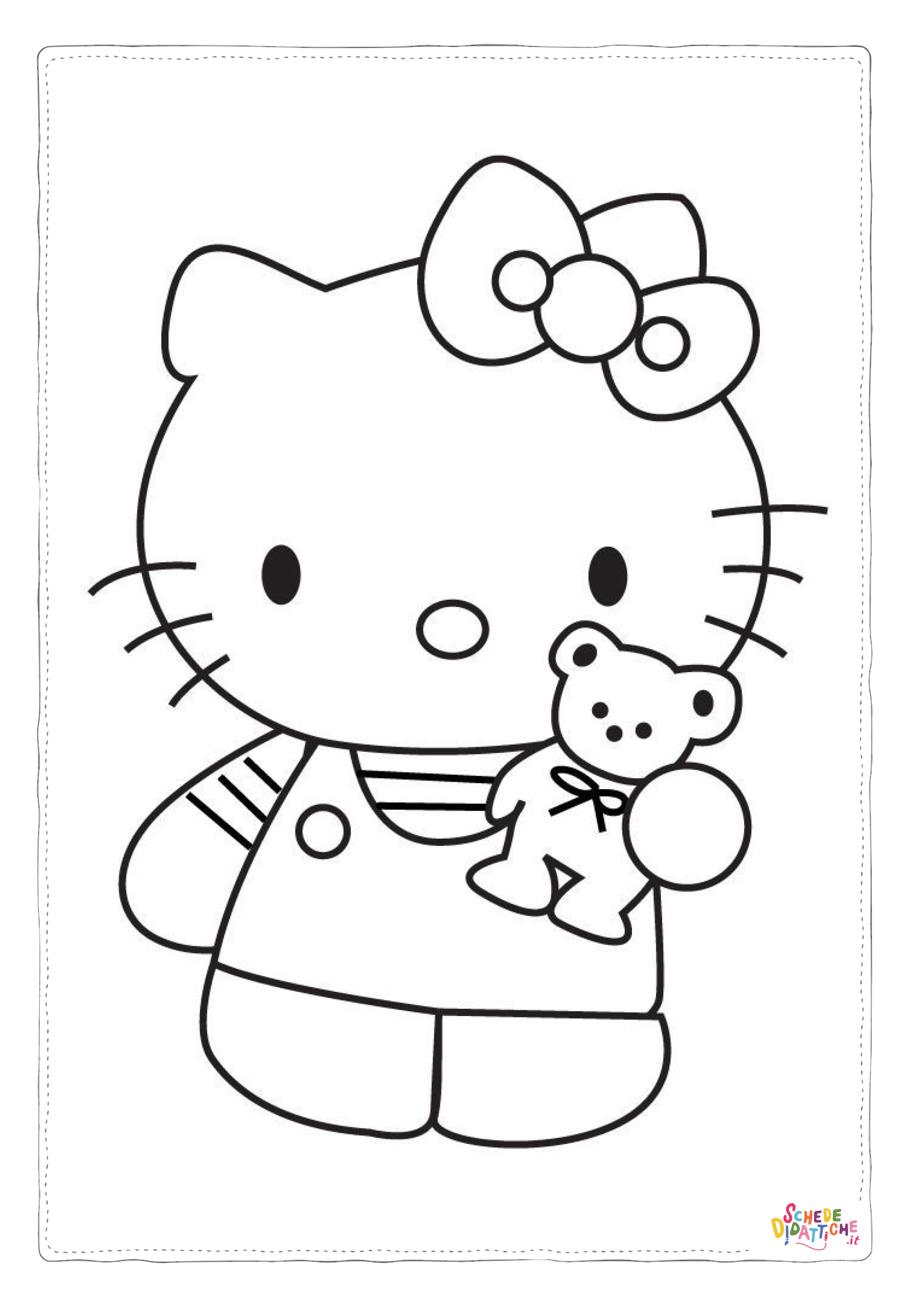 Disegno "Disegno di Hello Kitty da stampare e colorare 212" Disegno di Hello Kitty da stampare e colorare 212