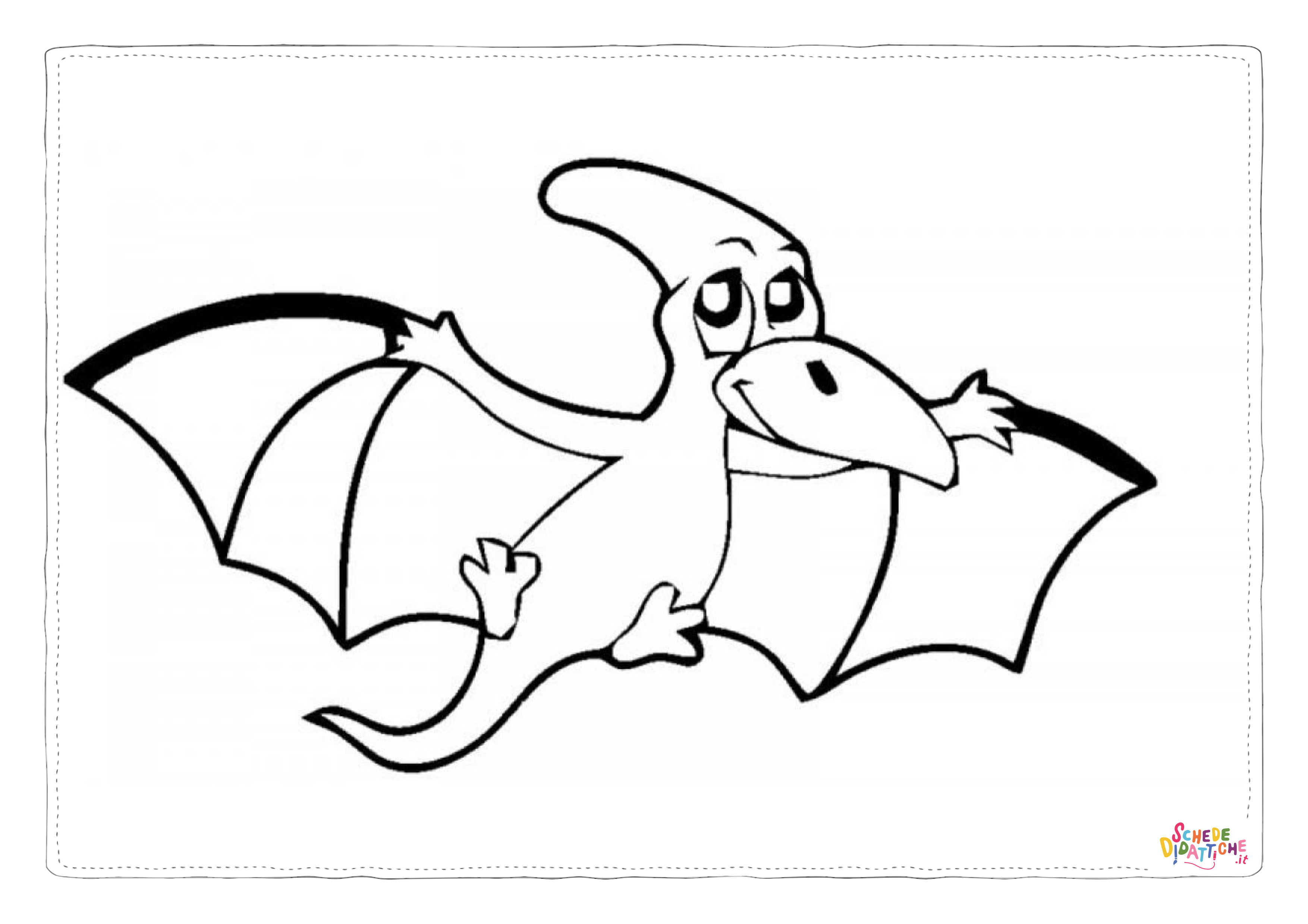 Disegno "Disegno di Pterodattilo da stampare e colorare 22" Disegno di Pterodattilo da stampare e colorare 22