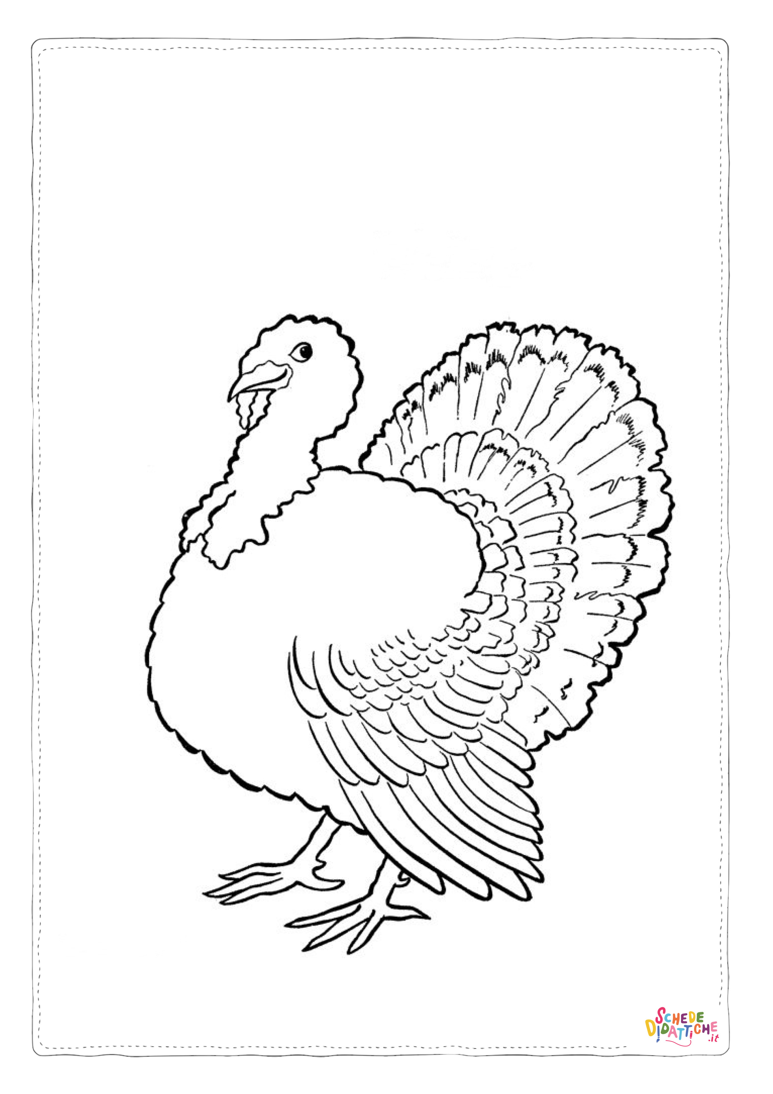 Disegno di tacchino da stampare e colorare 65