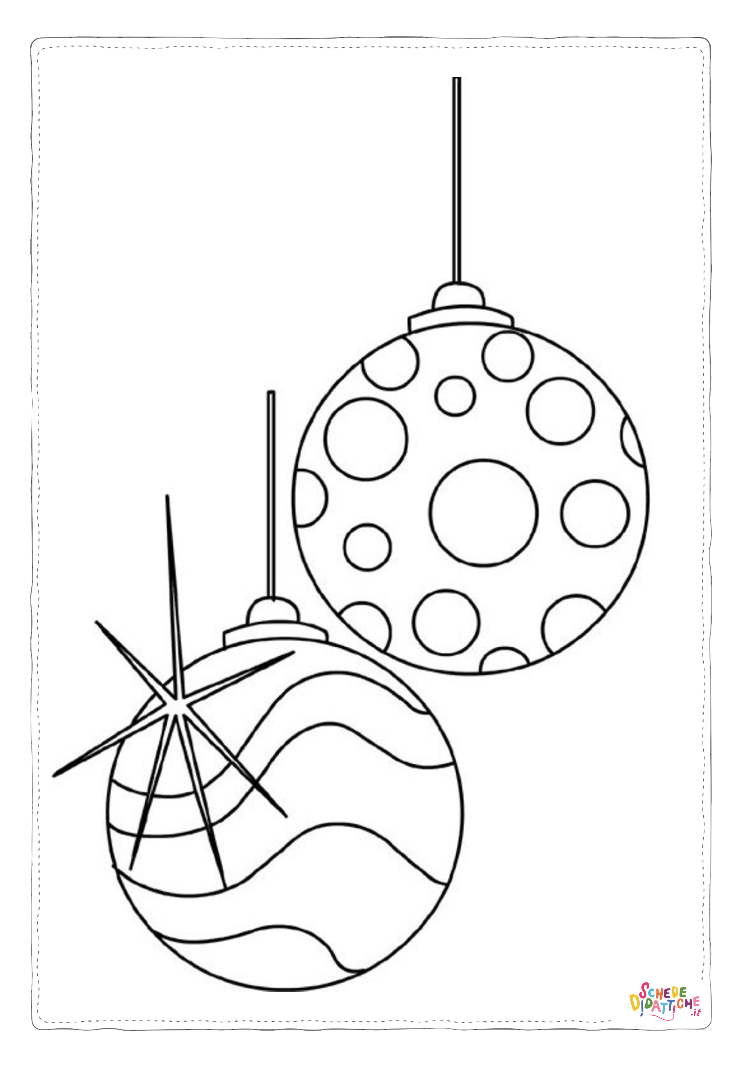 Disegno "Disegno di palla di Natale da stampare e colorare 23" Disegno di palla di Natale da stampare e colorare 23