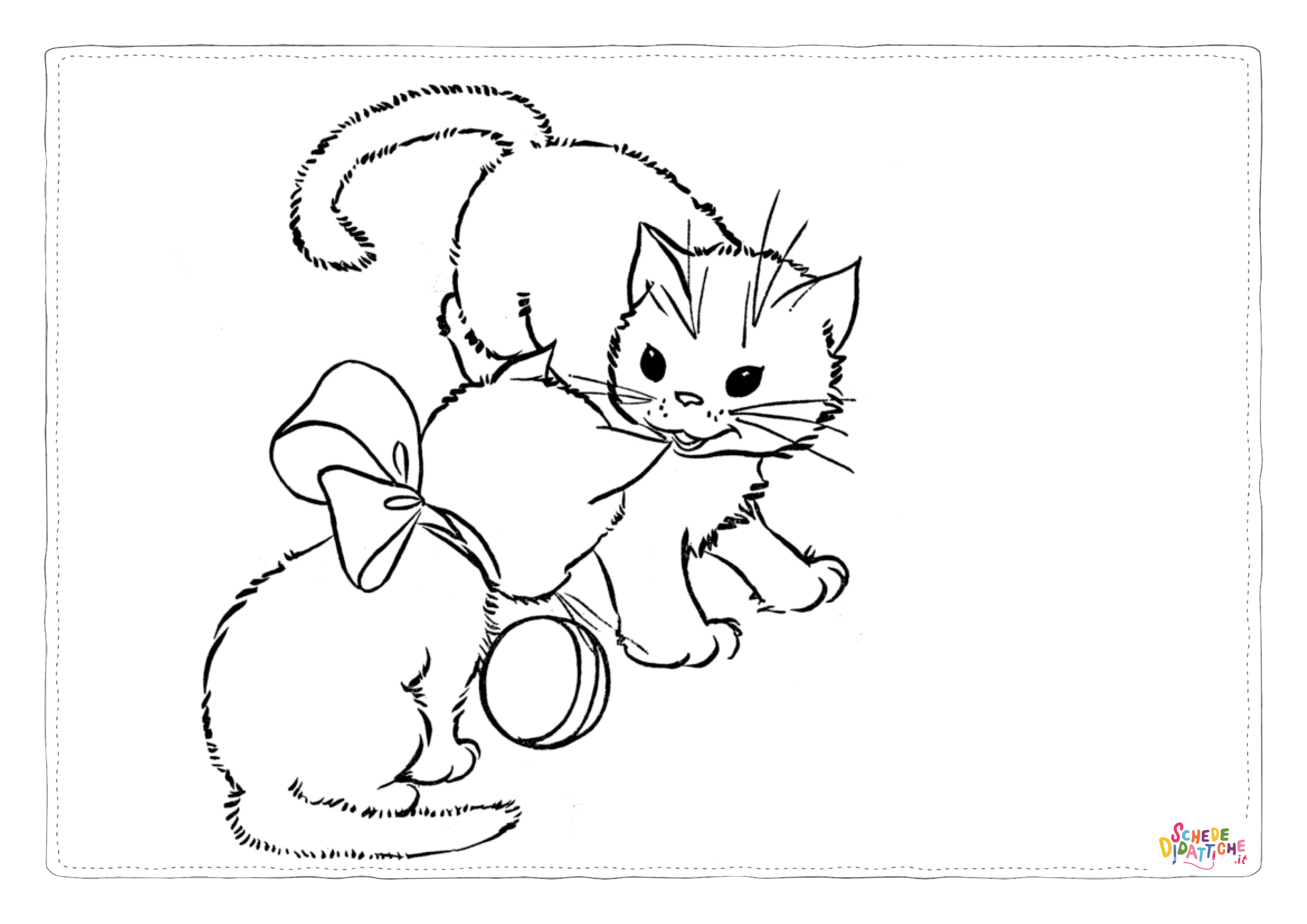 Disegno di gatto da stampare e colorare 131