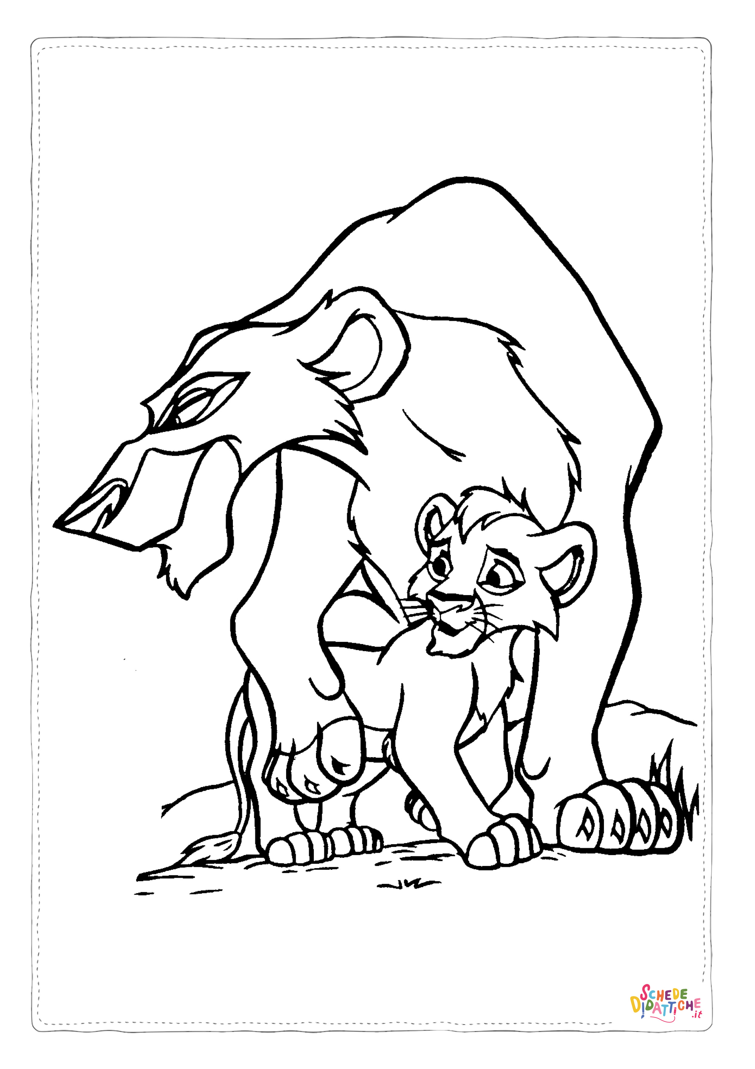 Disegno "Disegno di leone da stampare e colorare 59" Disegno di leone da stampare e colorare 59