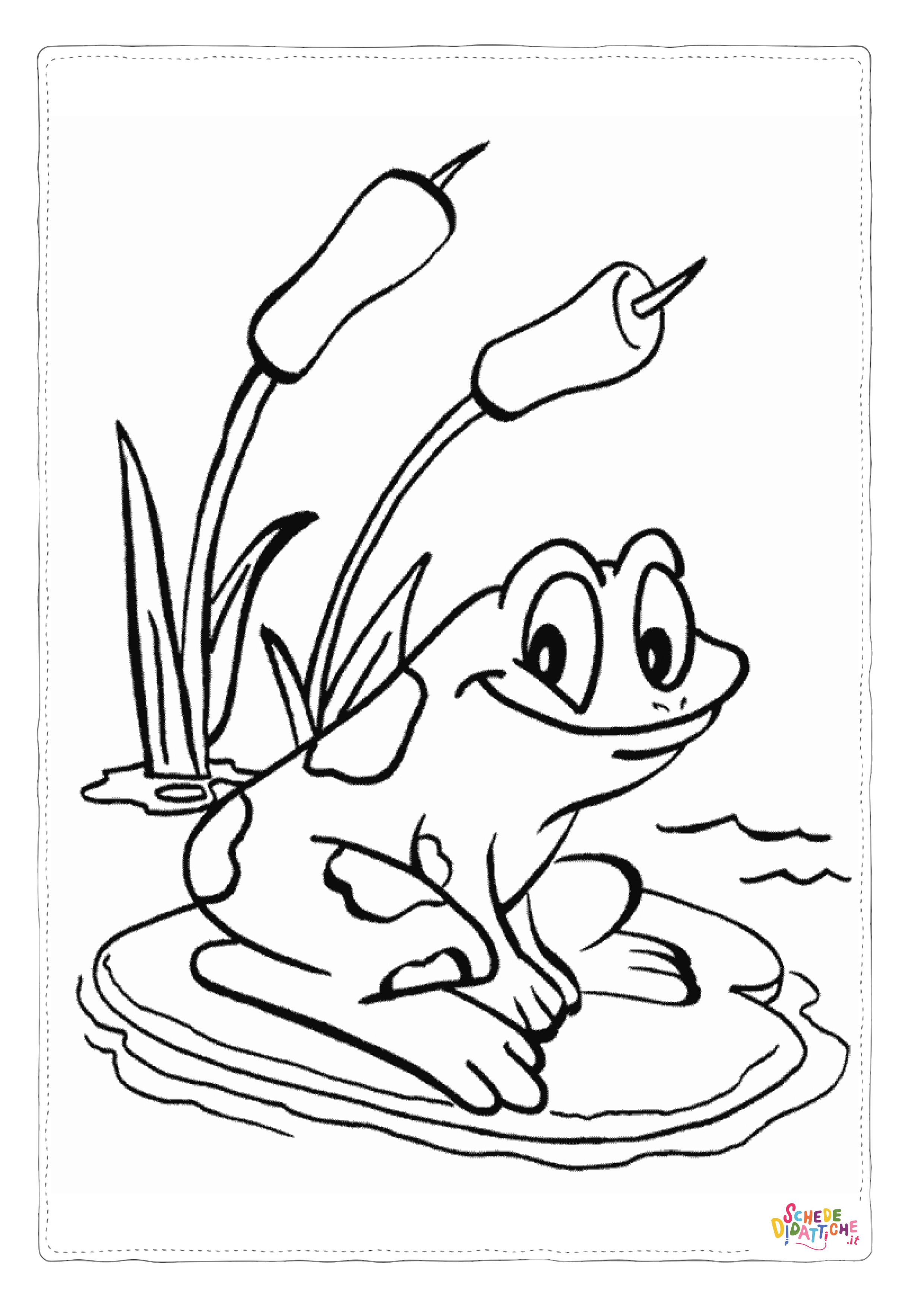 Disegno "Disegno di rana da stampare e colorare 5" Disegno di rana da stampare e colorare 5