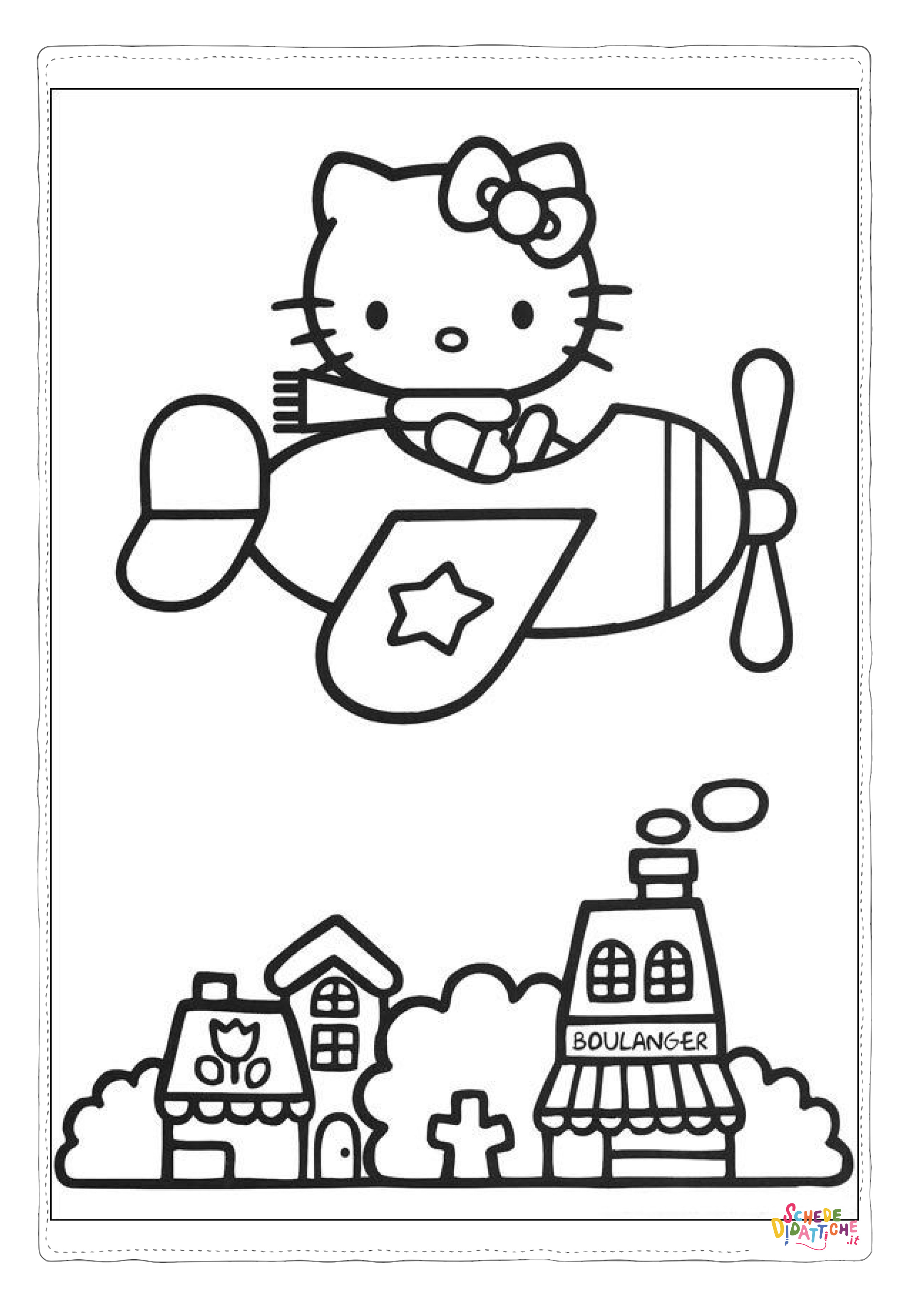 Disegno "Disegno di Hello Kitty da stampare e colorare 123" Disegno di Hello Kitty da stampare e colorare 123
