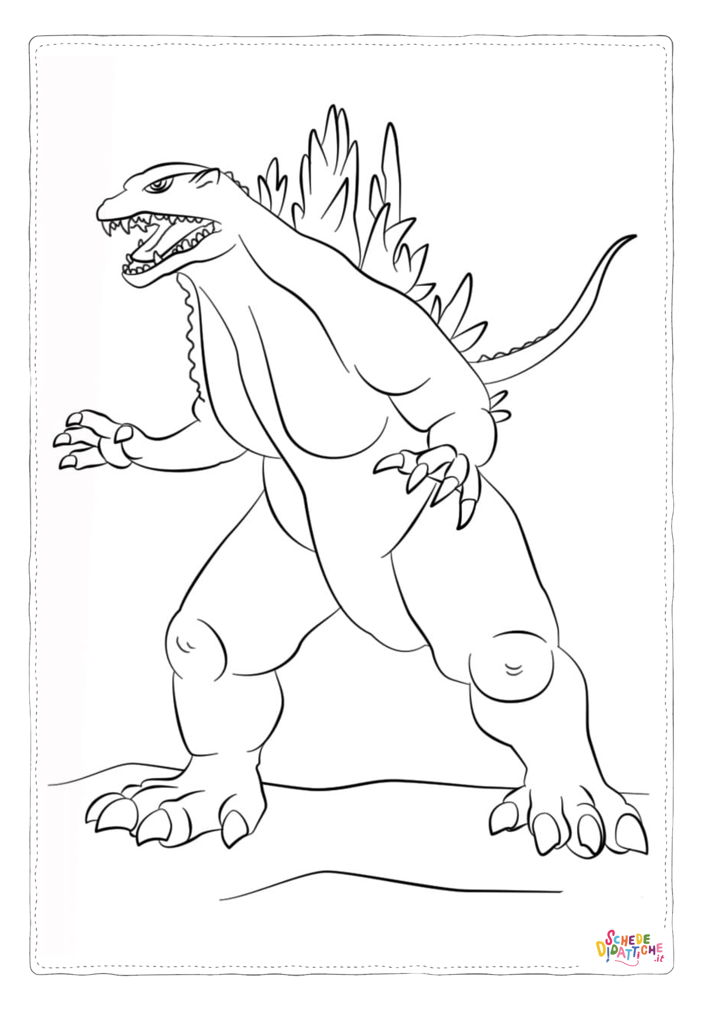 Disegno di Godzilla da stampare e colorare 8