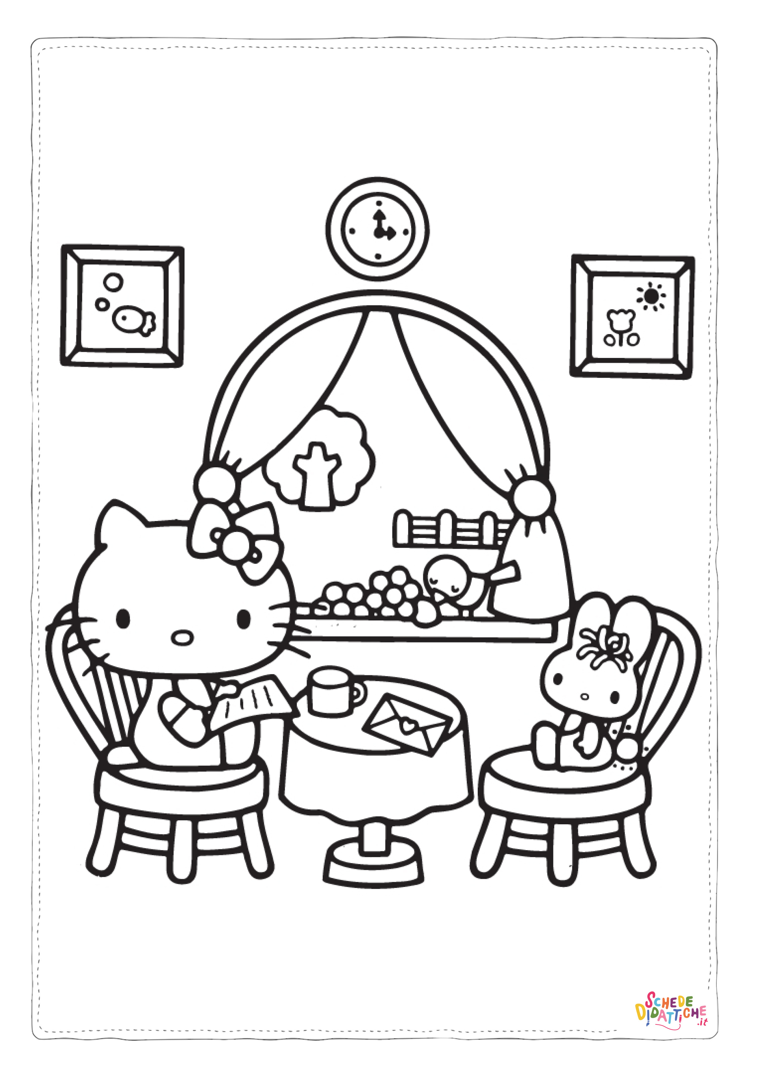 Disegno "Disegno di Hello Kitty da stampare e colorare 33" Disegno di Hello Kitty da stampare e colorare 33