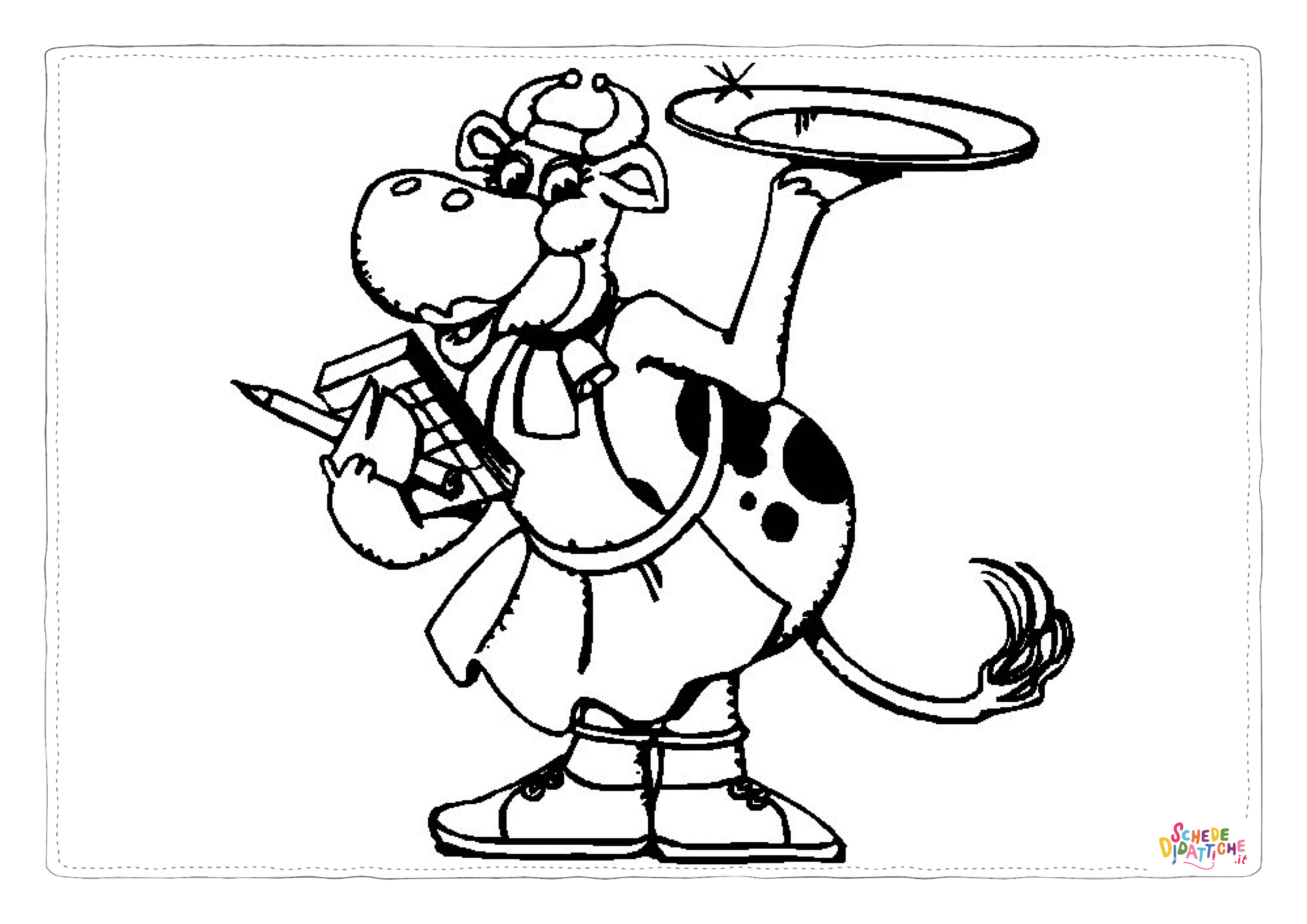 Disegno di mucca da stampare e colorare 12