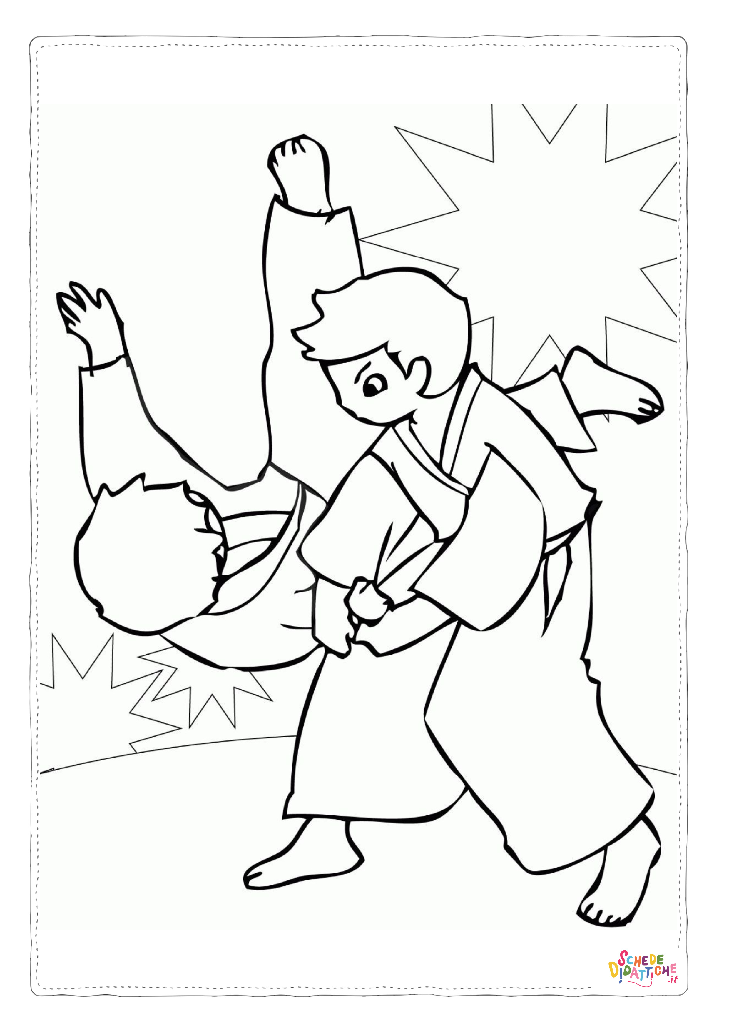 Disegno "Disegno di arti marziali da stampare e colorare 1" Disegno di arti marziali da stampare e colorare 1