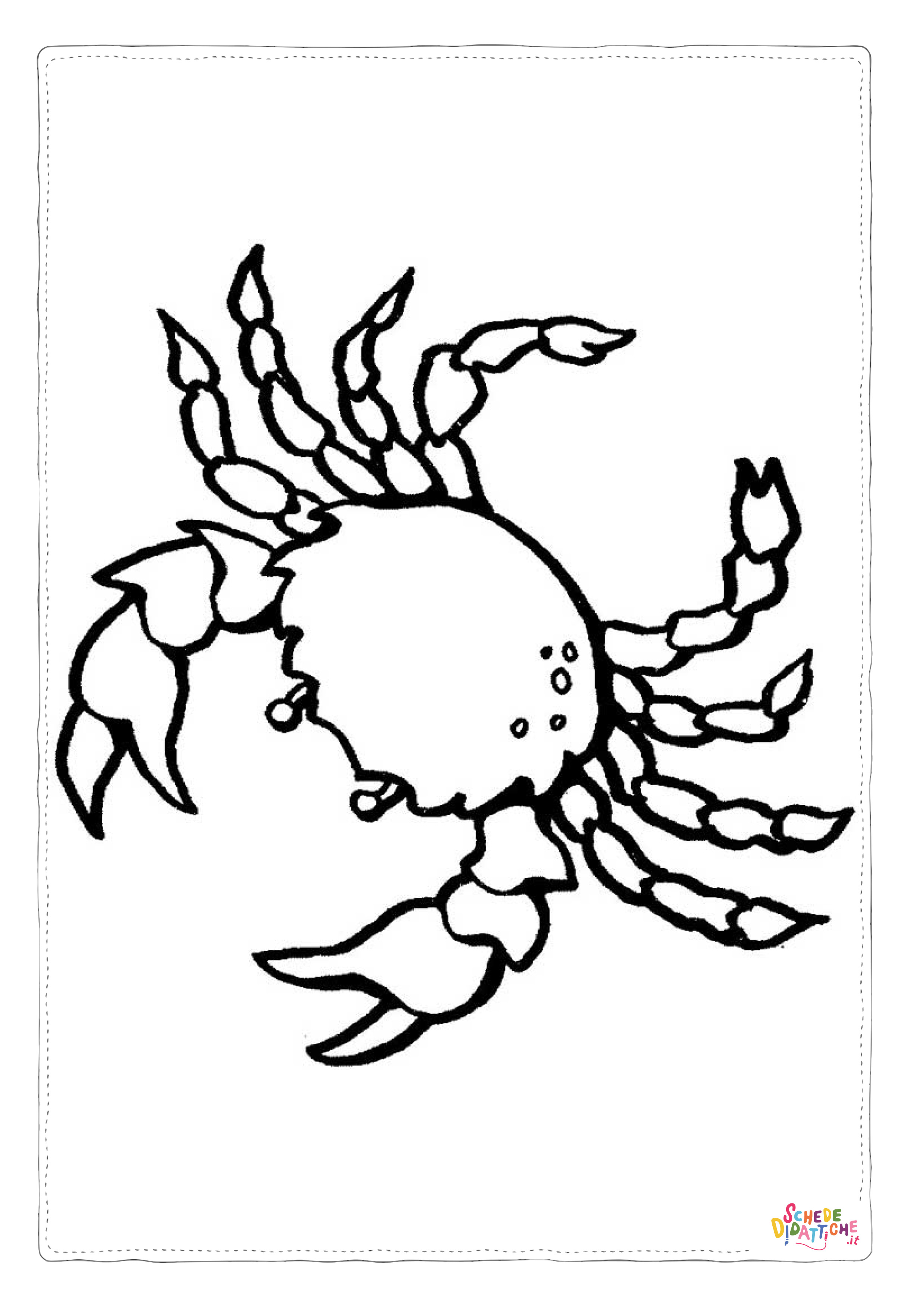 Disegno di granchio da stampare e colorare 27