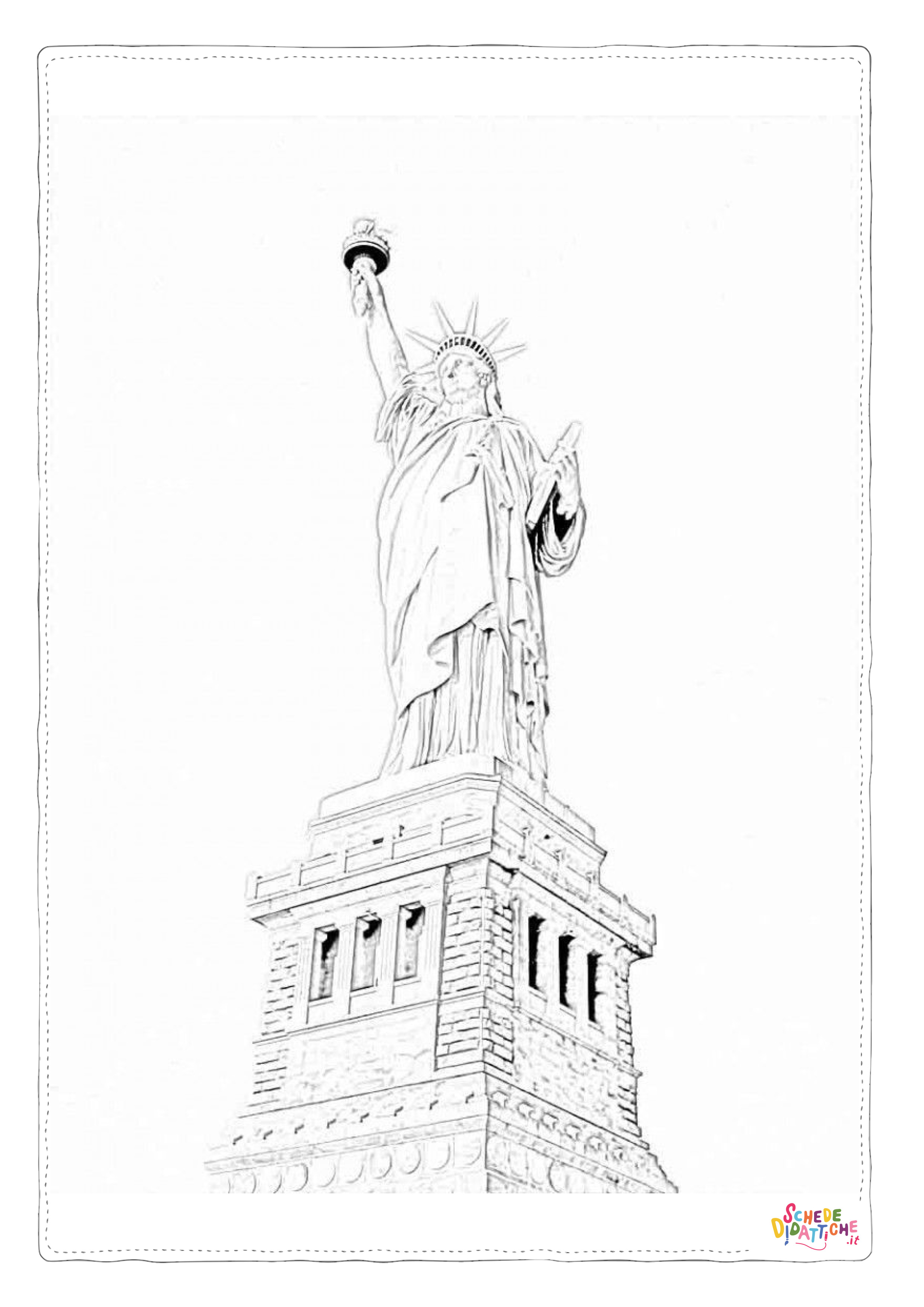 Disegno "Disegno di monumento famoso da stampare e colorare 53" Disegno di monumento famoso da stampare e colorare 53