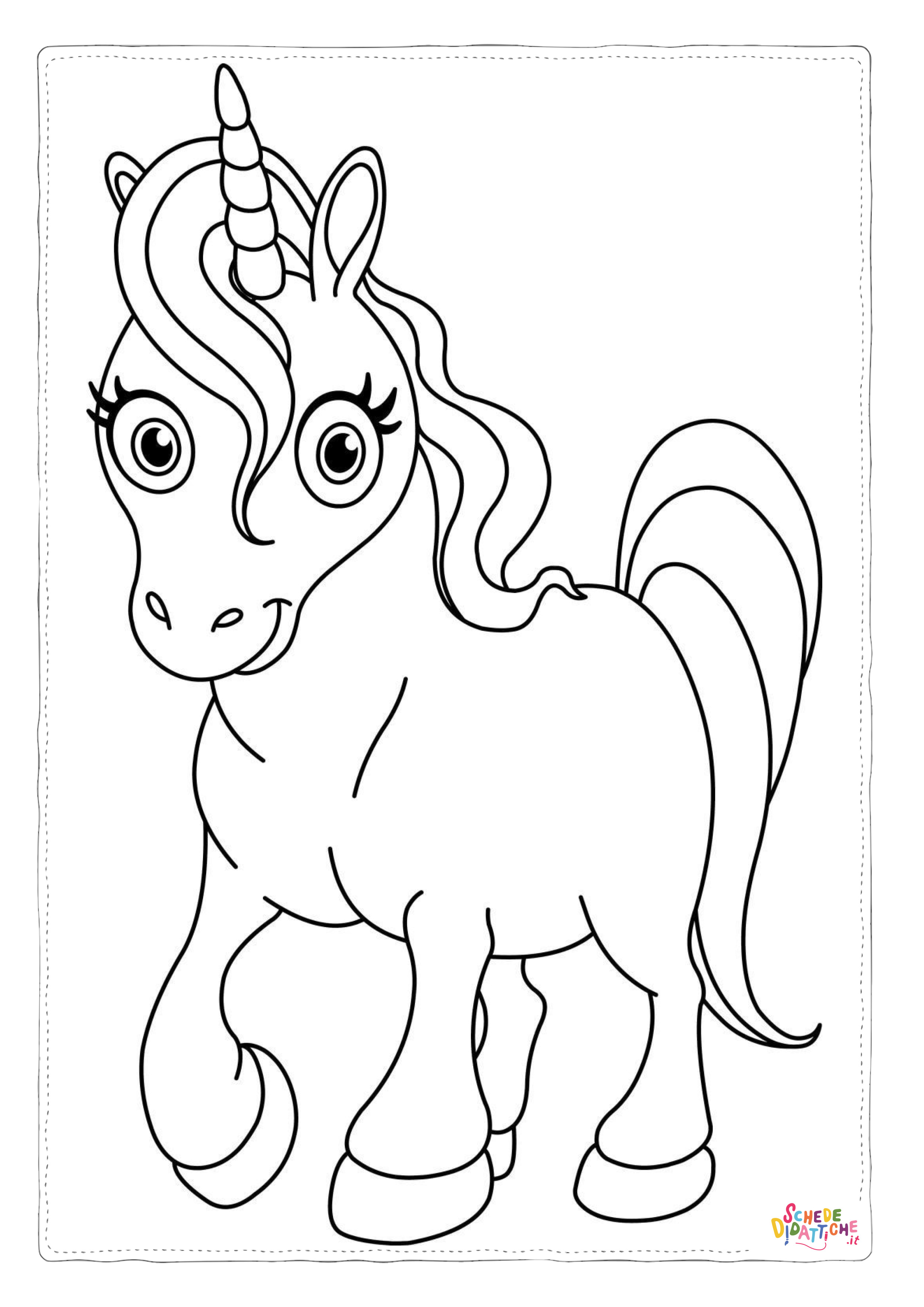 Disegno "Disegno di unicorno da stampare e colorare 52" Disegno di unicorno da stampare e colorare 52