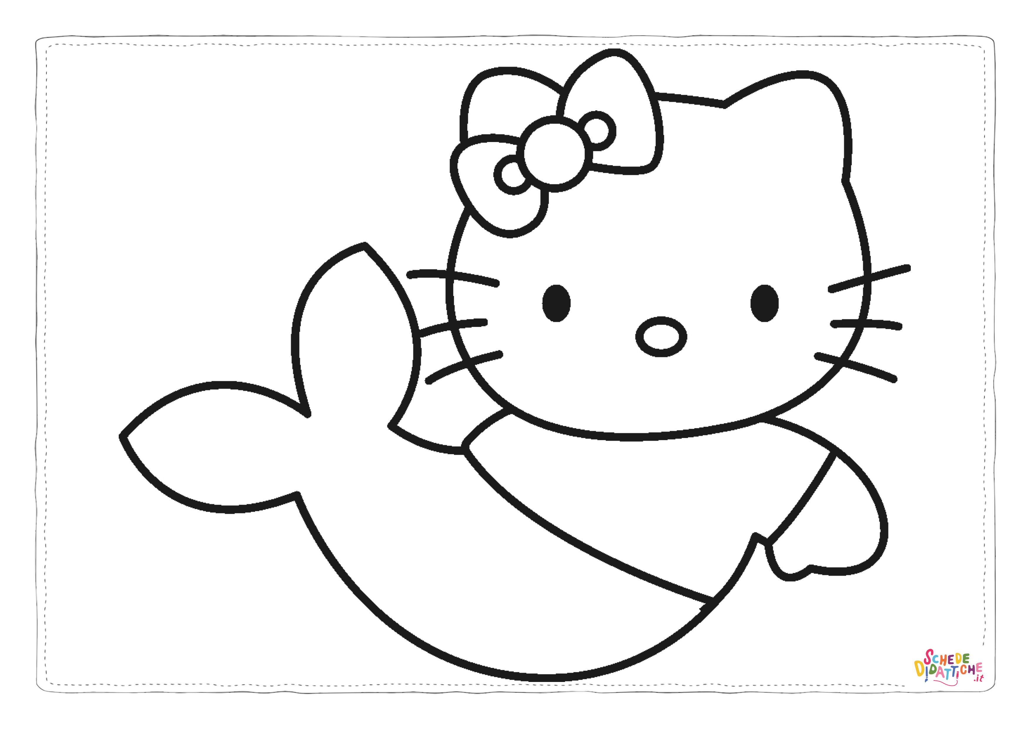 Disegno "Disegno di Hello Kitty da stampare e colorare 112" Disegno di Hello Kitty da stampare e colorare 112