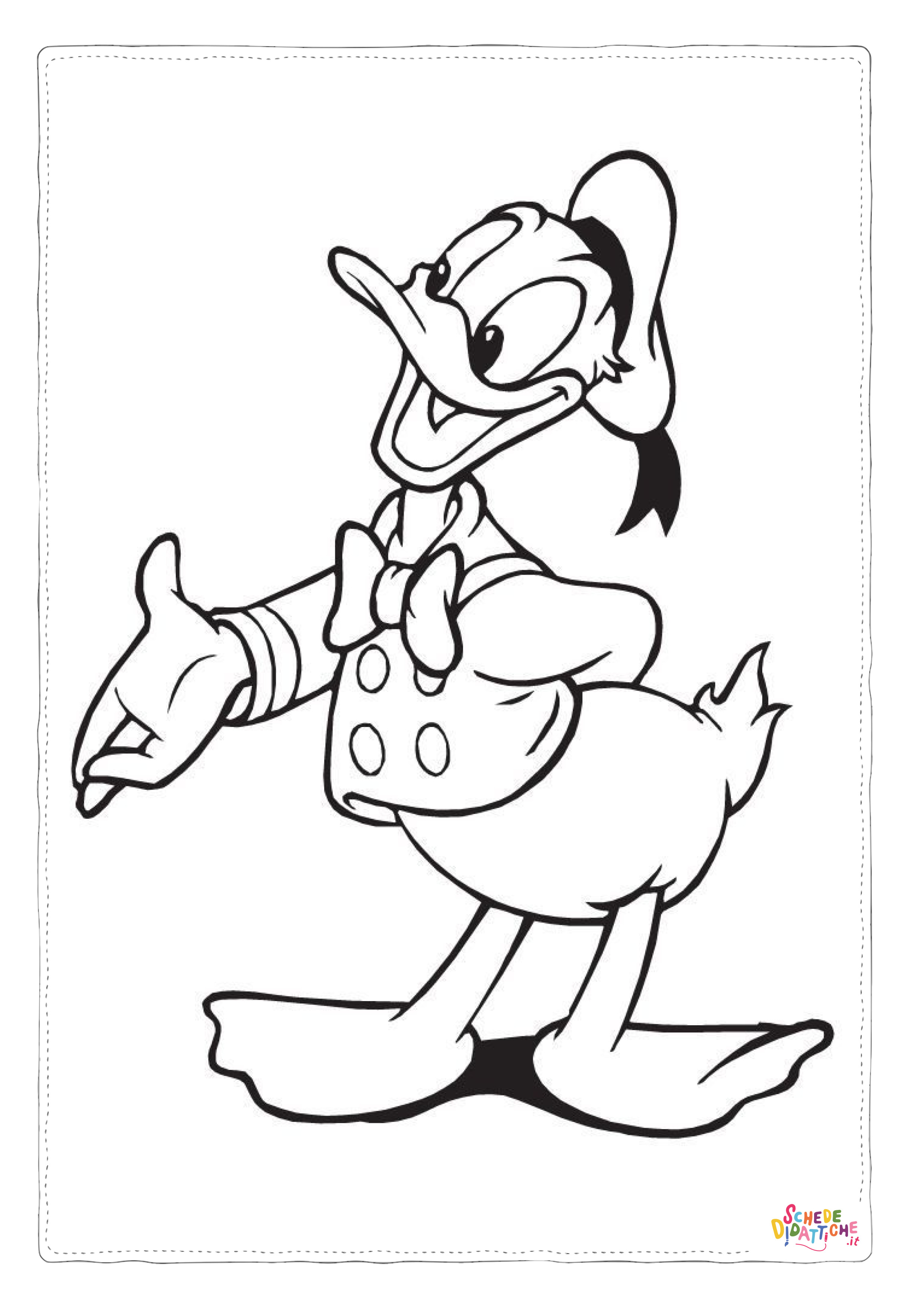 Disegno "Disegno di Paperino da stampare e colorare 125" Disegno di Paperino da stampare e colorare 125
