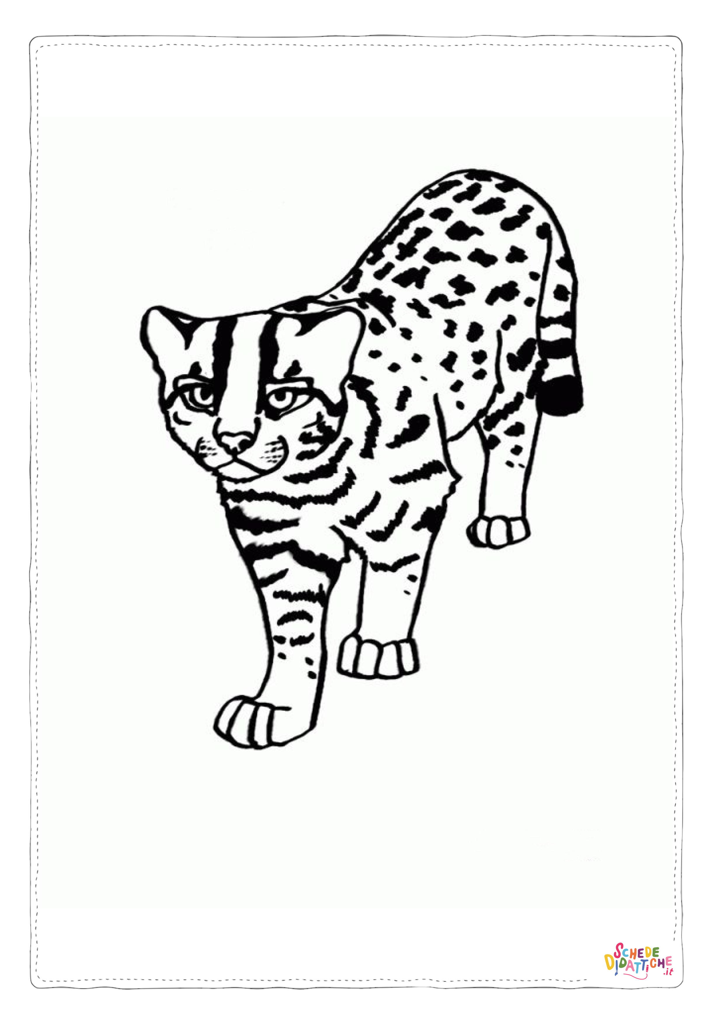 Disegno "Disegno di leopardo da stampare e colorare 50" Disegno di leopardo da stampare e colorare 50