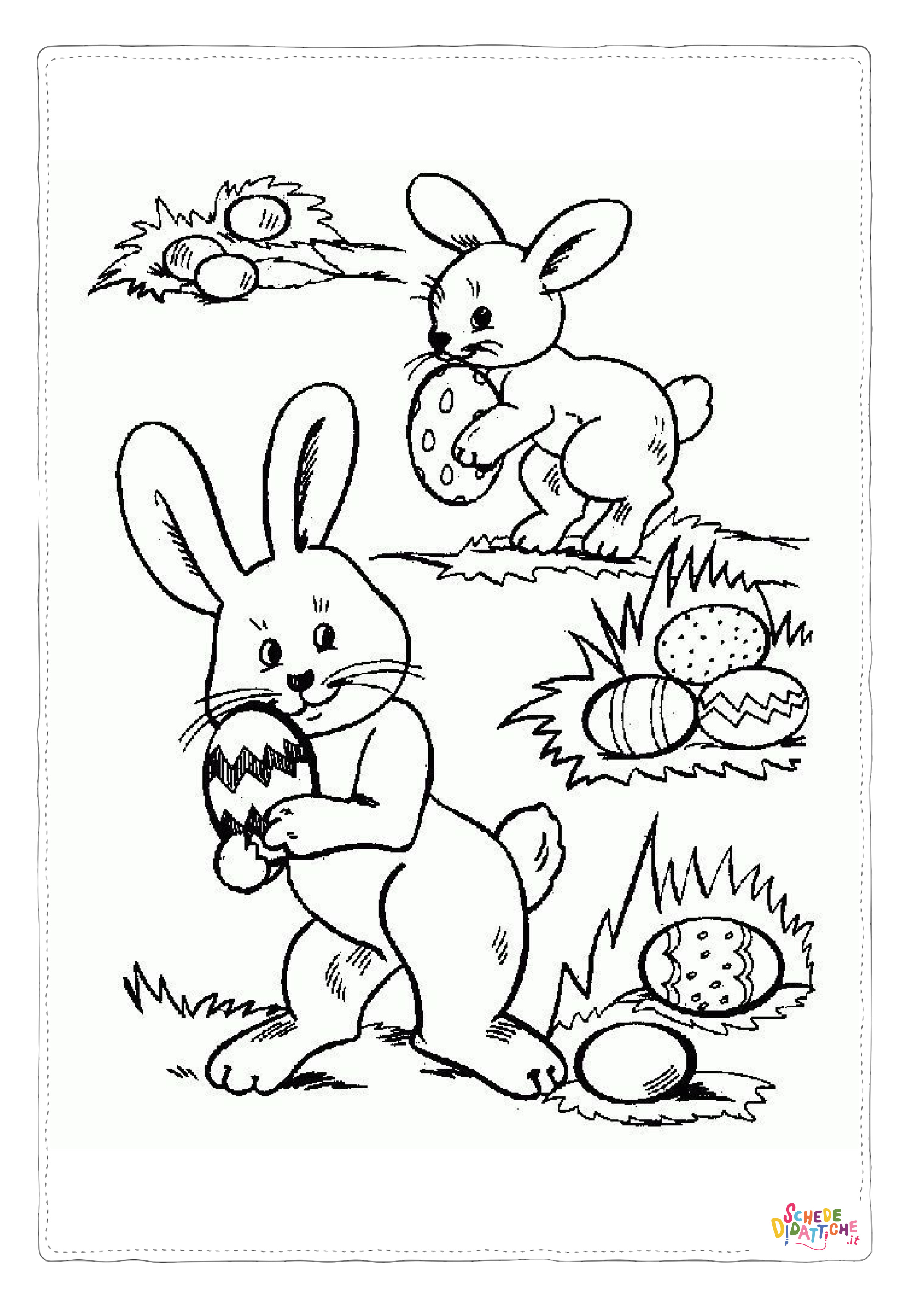 Disegno "Disegno di coniglio da stampare e colorare 38" Disegno di coniglio da stampare e colorare 38