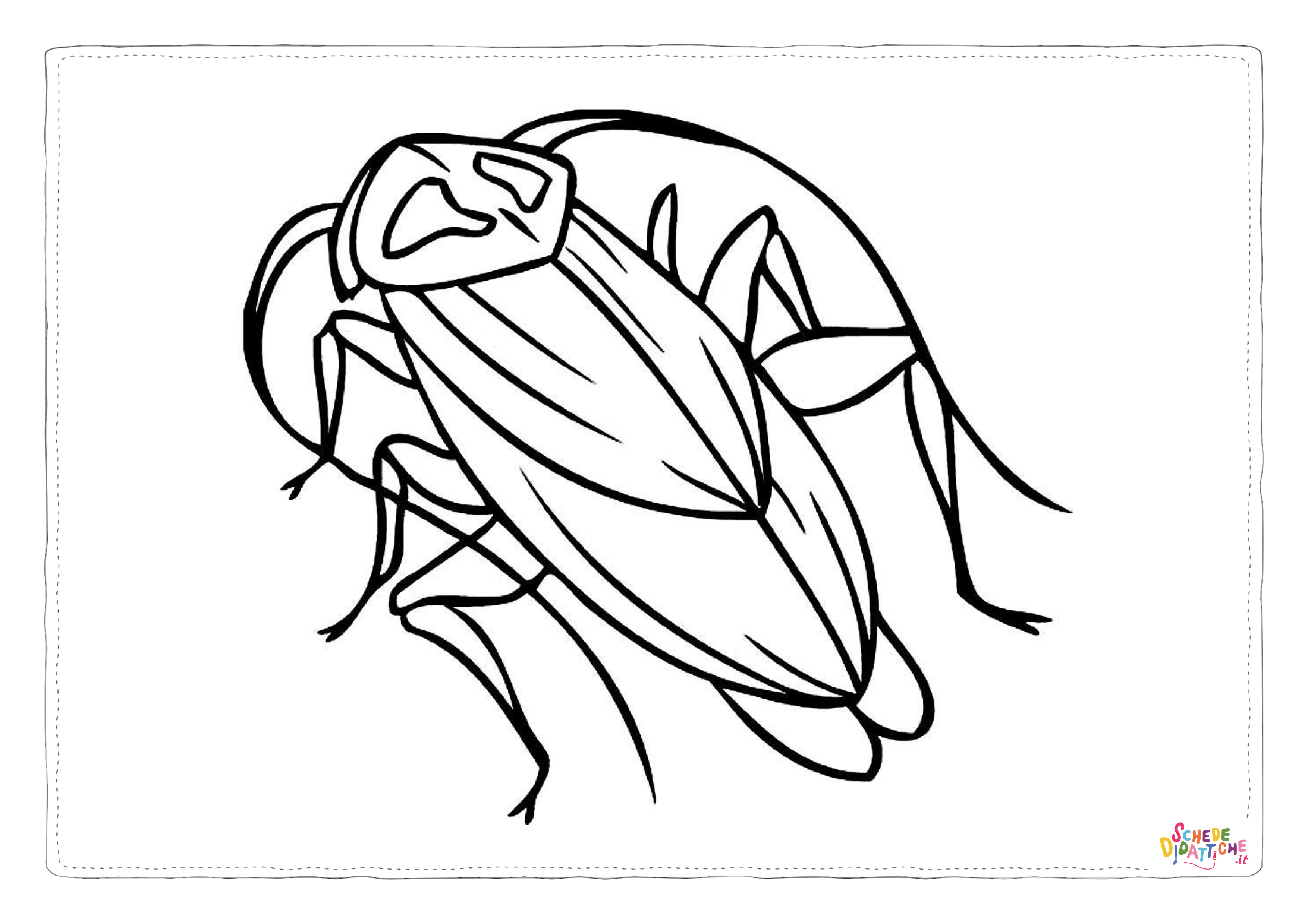 Disegno "Disegno di scarafaggio da stampare e colorare 5" Disegno di scarafaggio da stampare e colorare 5