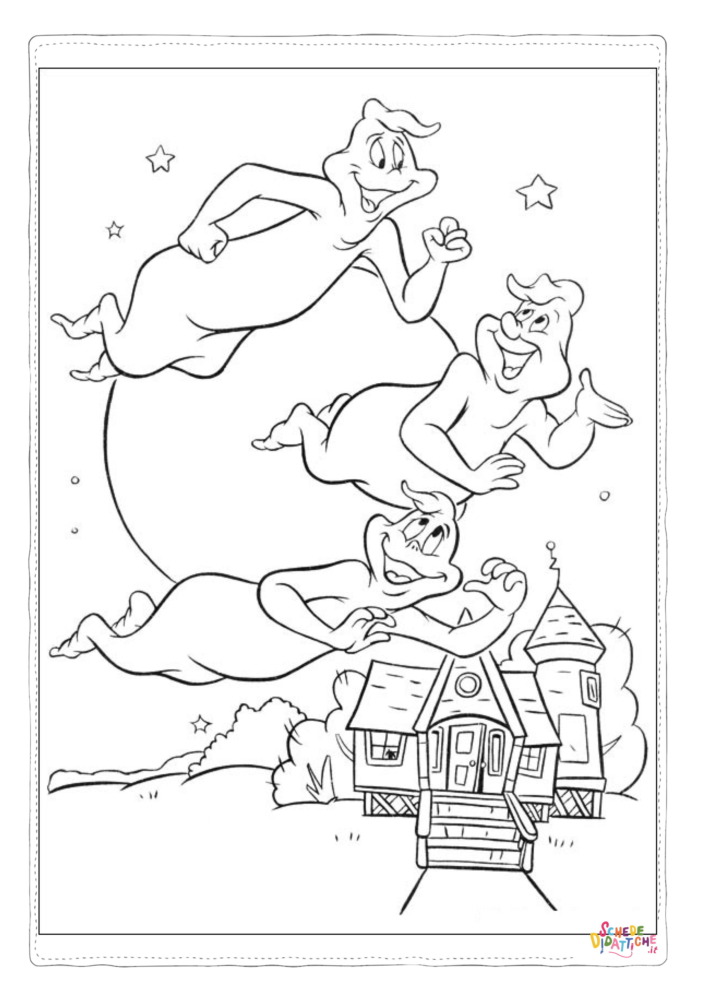 Disegno "Disegno di Casper da stampare e colorare 10" Disegno di Casper da stampare e colorare 10