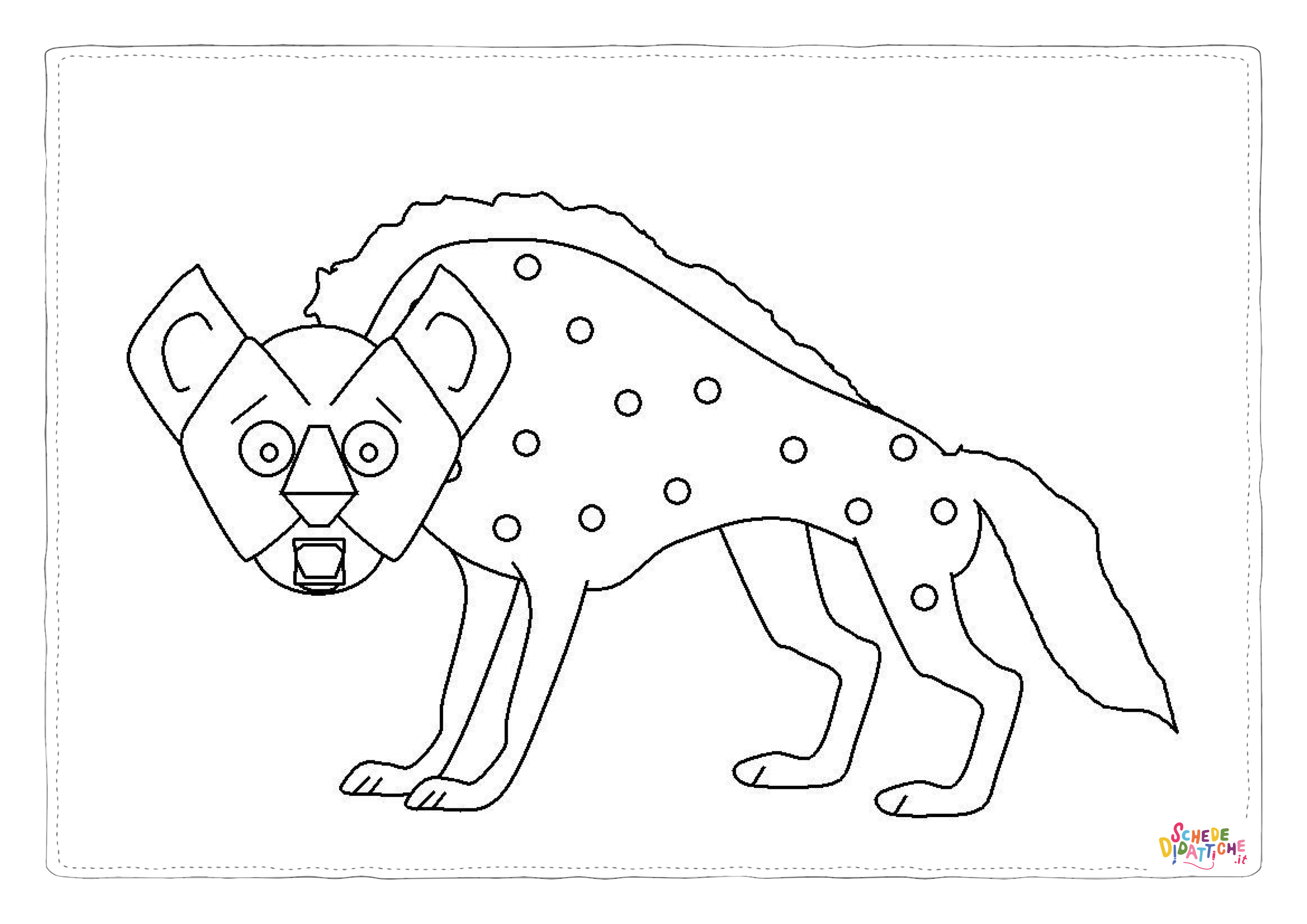 Disegno "Disegno di iena da stampare e colorare 14" Disegno di iena da stampare e colorare 14