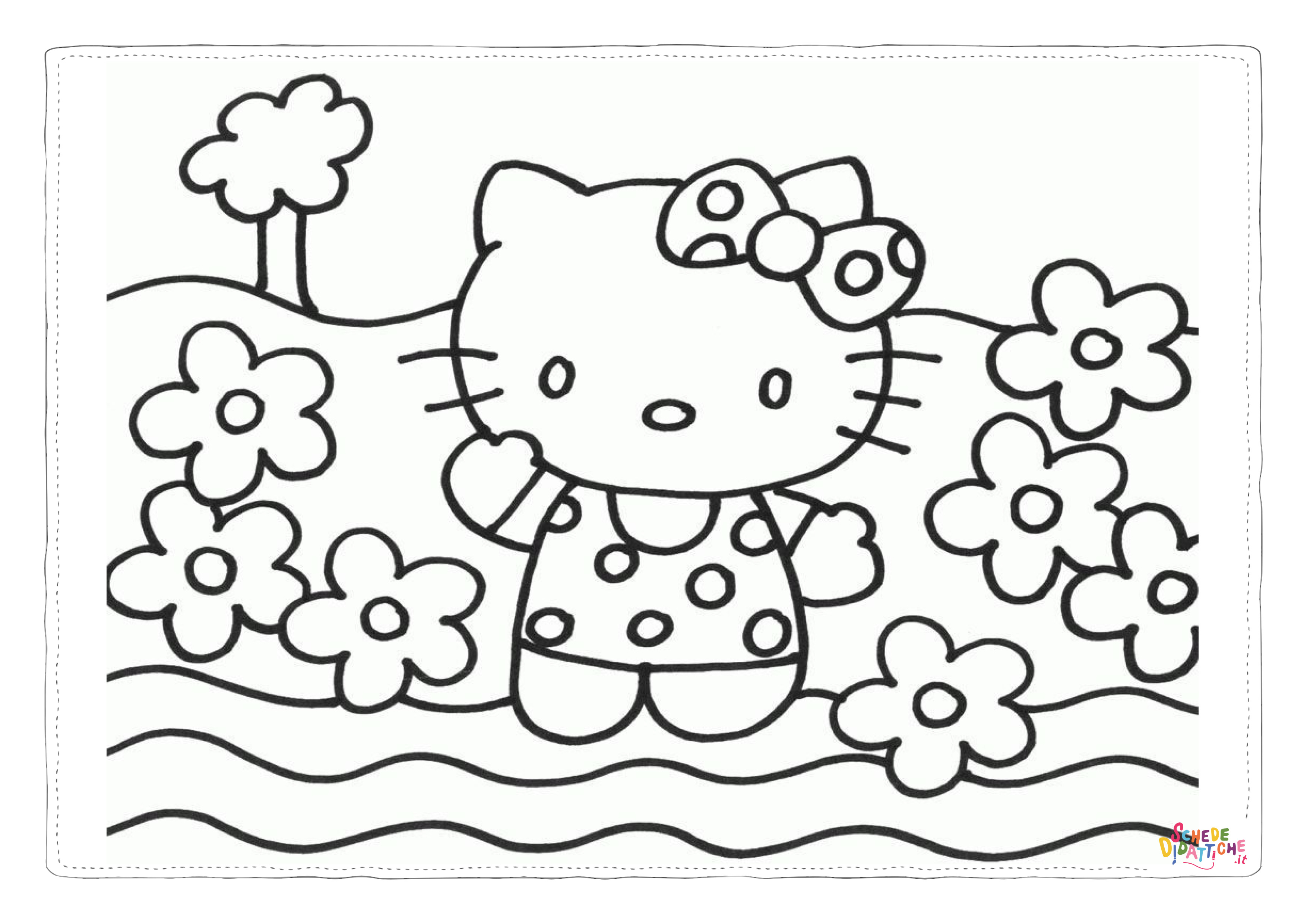 Disegno "Disegno di Hello Kitty da stampare e colorare 231" Disegno di Hello Kitty da stampare e colorare 231