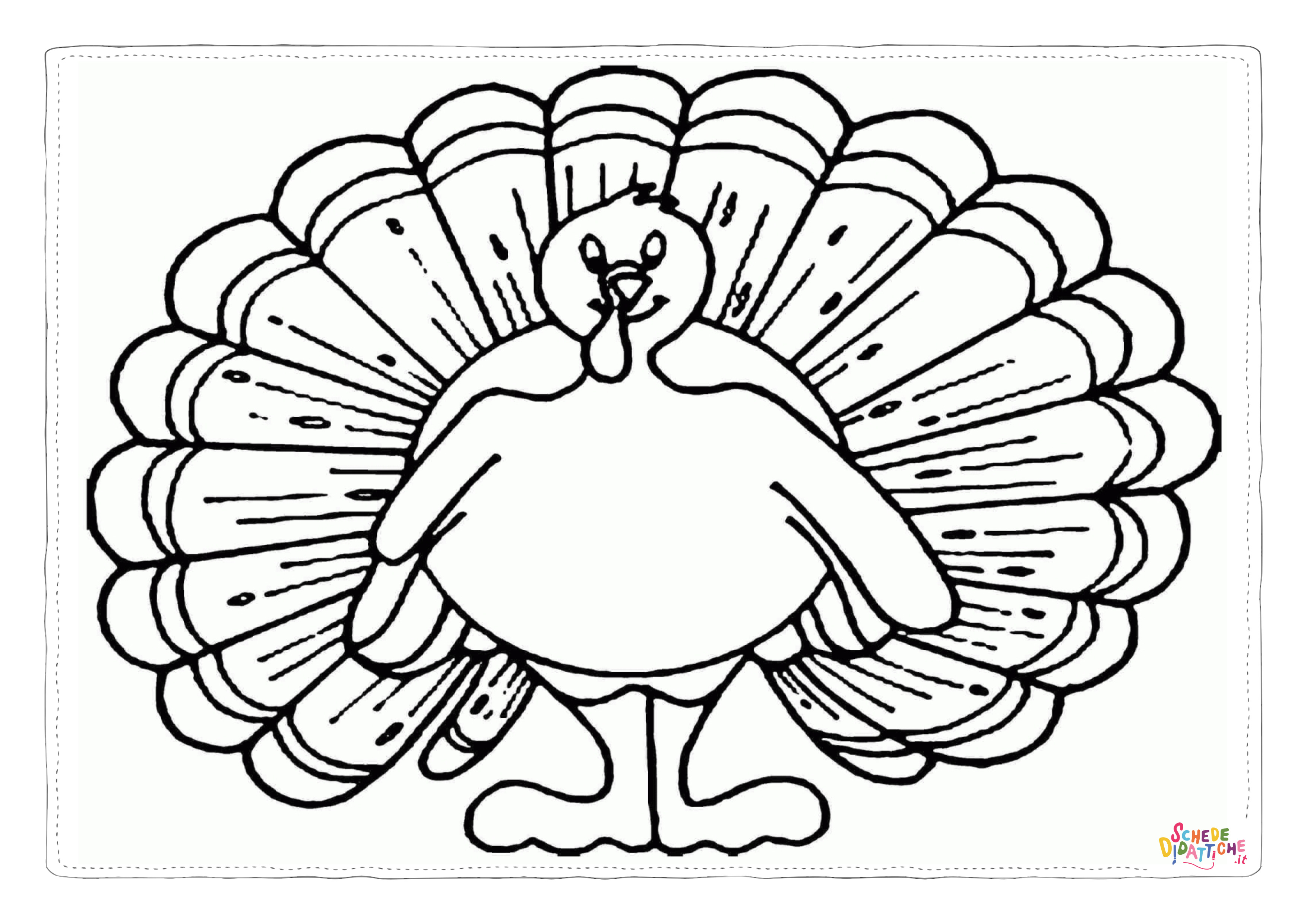 Disegno di tacchino da stampare e colorare 48