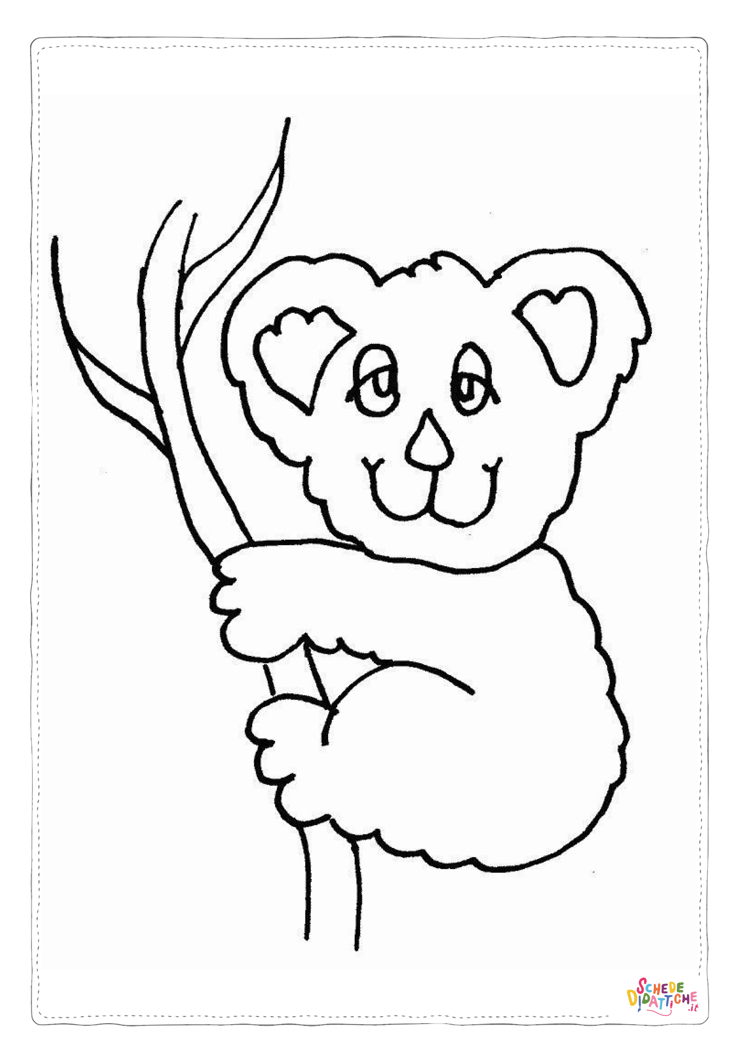 Disegno "Disegno di koala da stampare e colorare 3" Disegno di koala da stampare e colorare 3