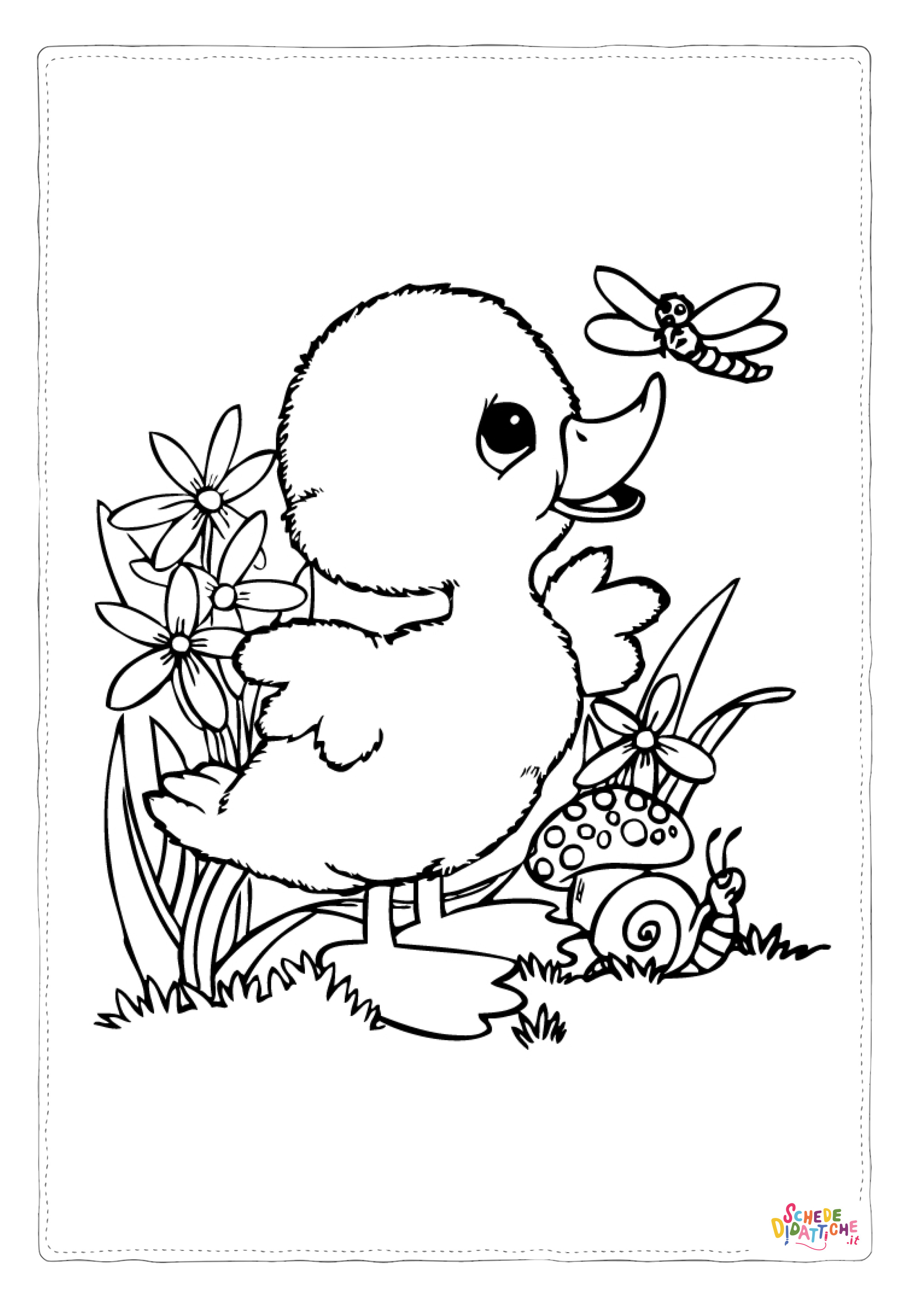 Disegno "Disegno di papera da stampare e colorare 22" Disegno di papera da stampare e colorare 22