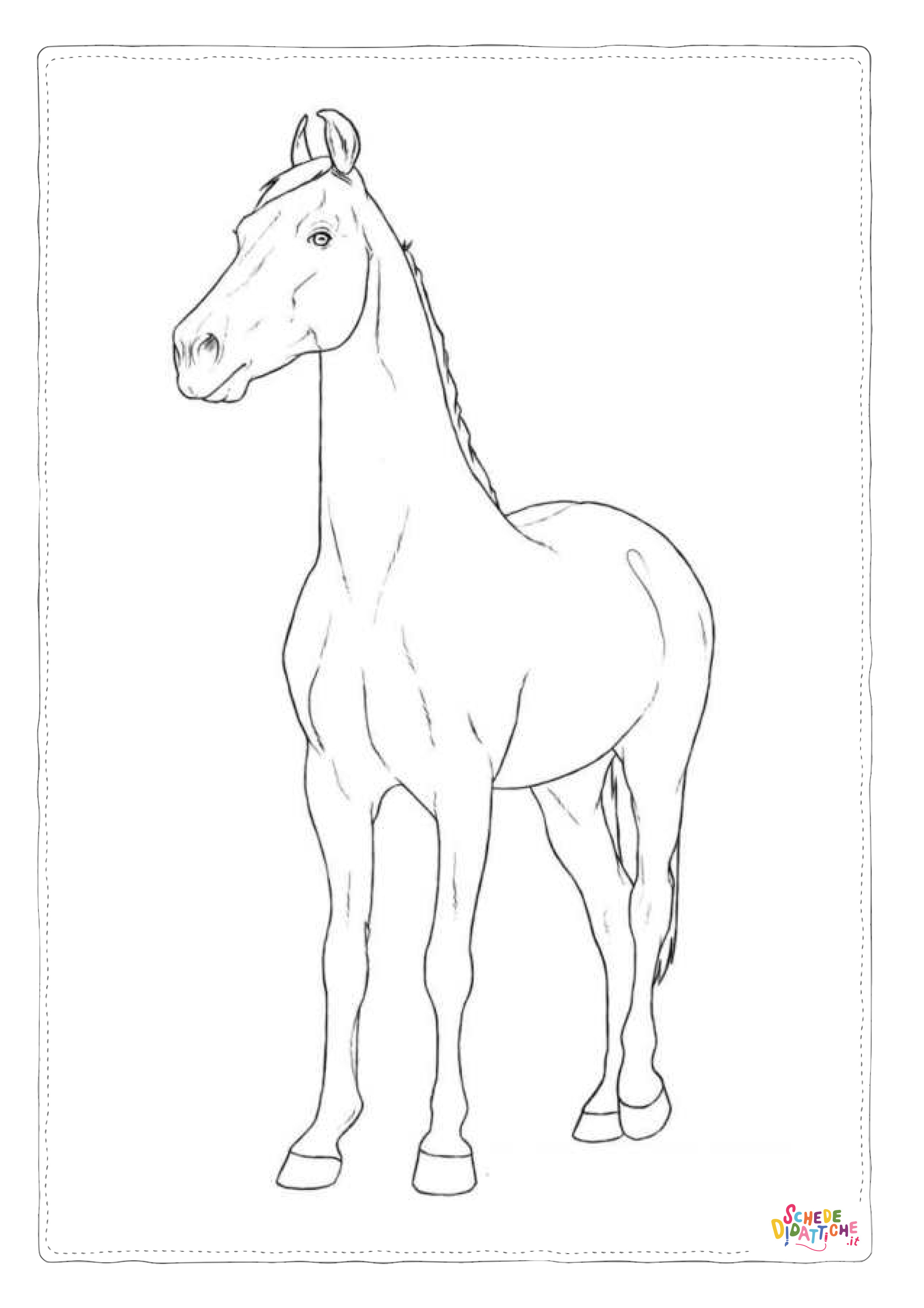 Disegno "Disegno di cavallo da stampare e colorare 108" Disegno di cavallo da stampare e colorare 108