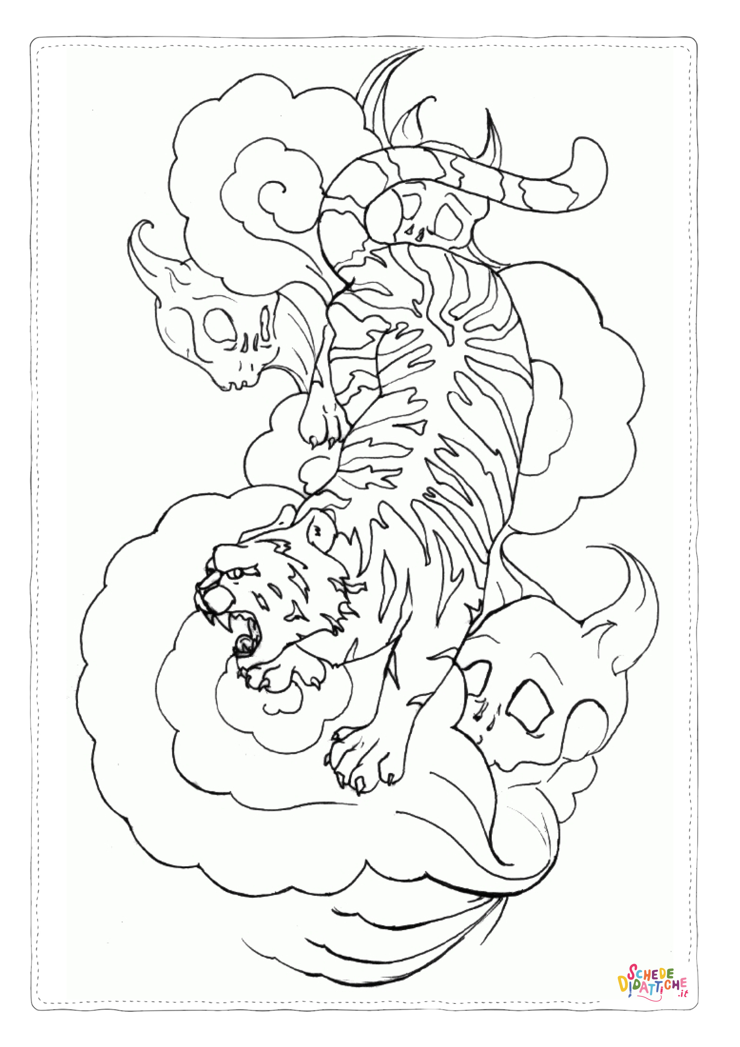 Disegno di tigre da stampare e colorare 15