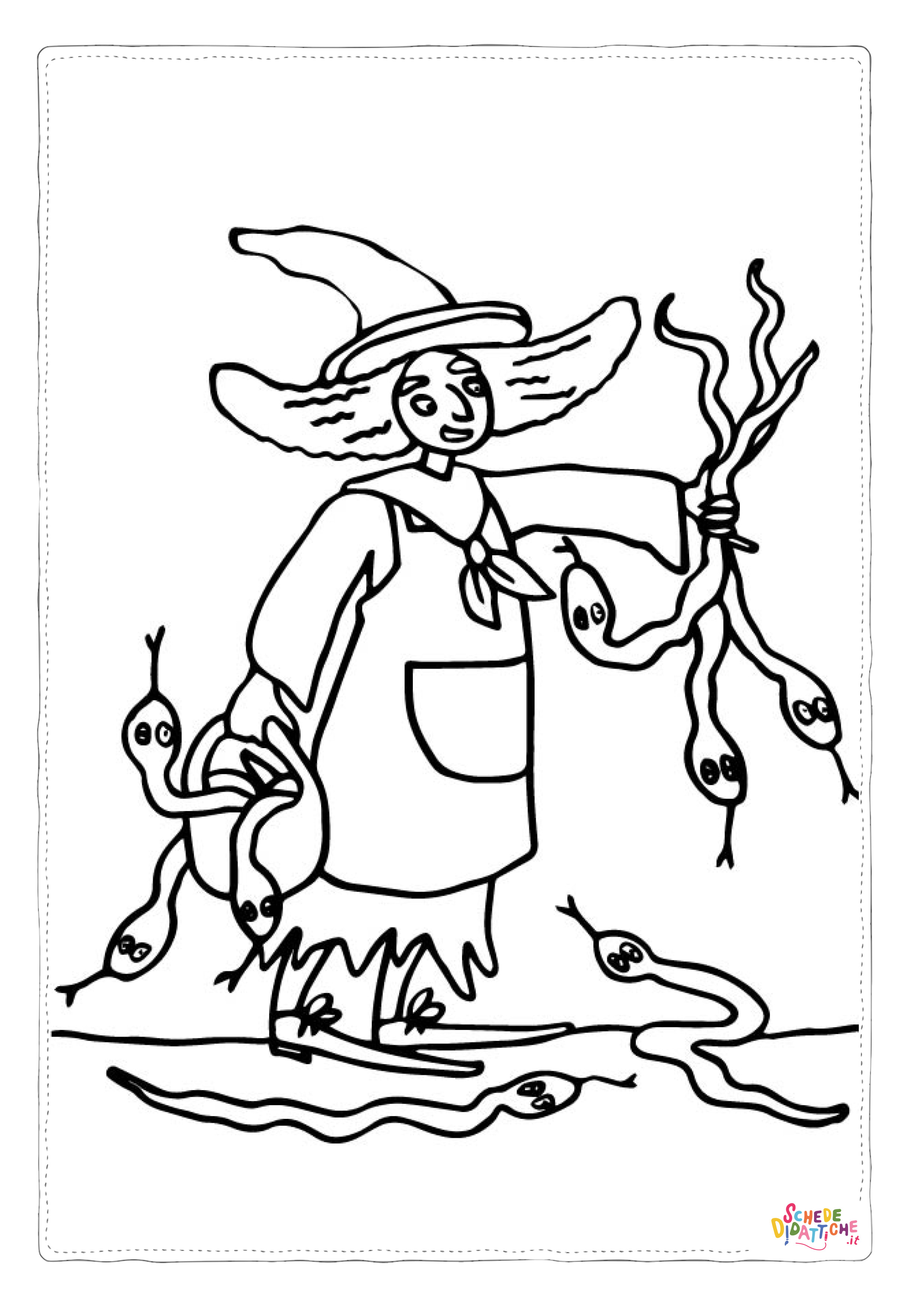 Disegno "Disegno di bambino ad Halloween da stampare e colorare 16" Disegno di bambino ad Halloween da stampare e colorare 16