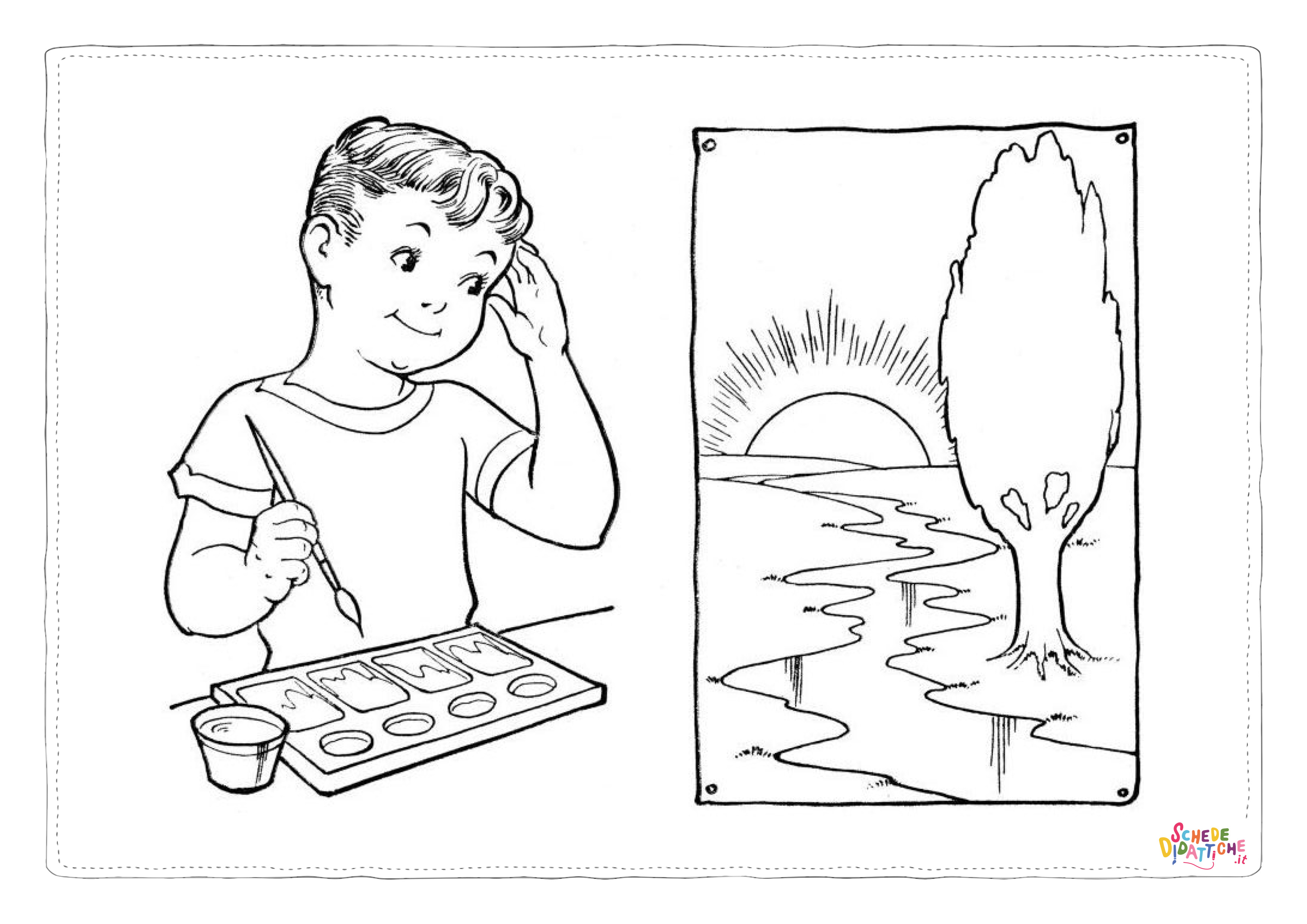 Disegno di bambino da stampare e colorare 222