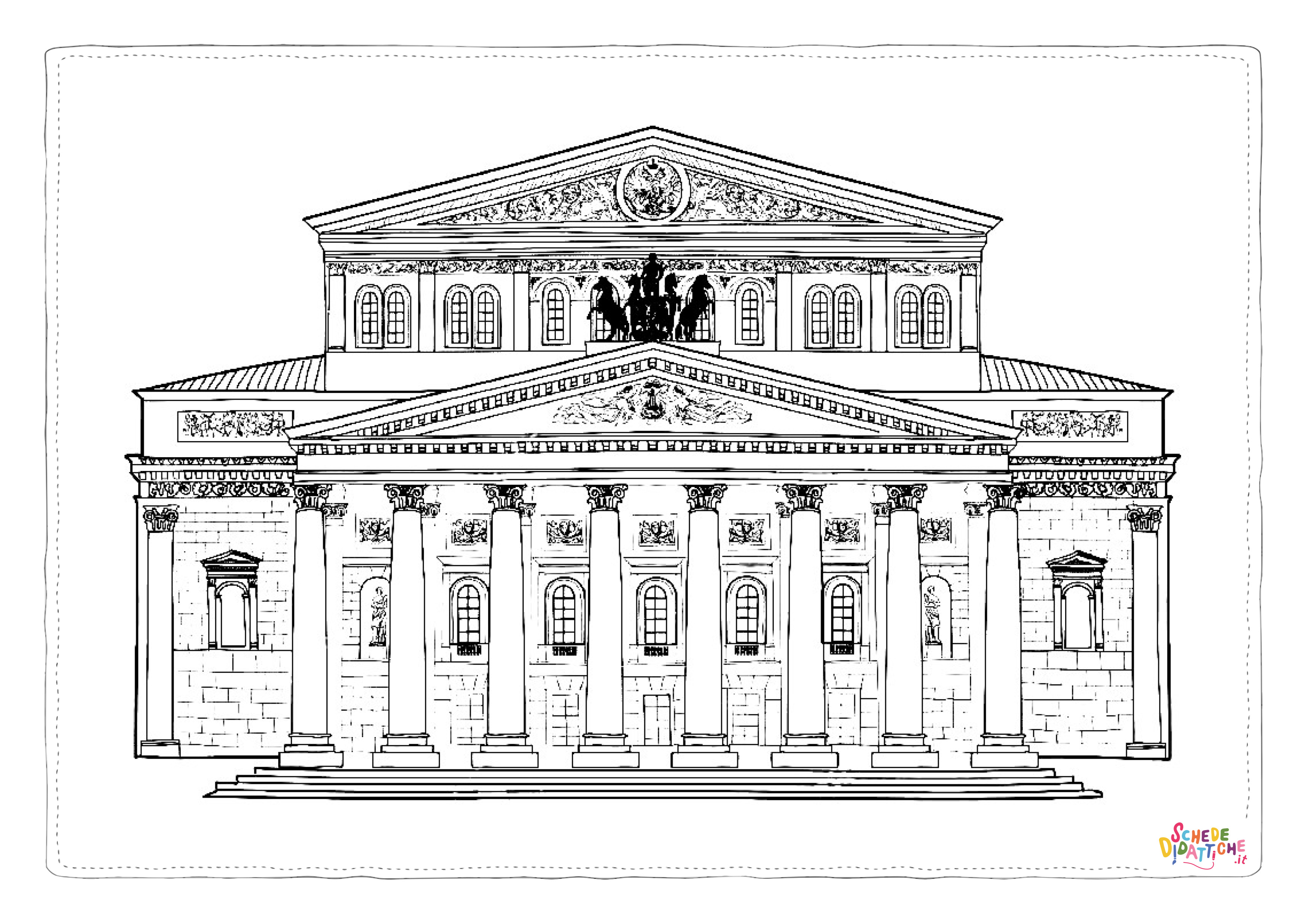 Disegno "Disegno di monumento famoso da stampare e colorare 13" Disegno di monumento famoso da stampare e colorare 13