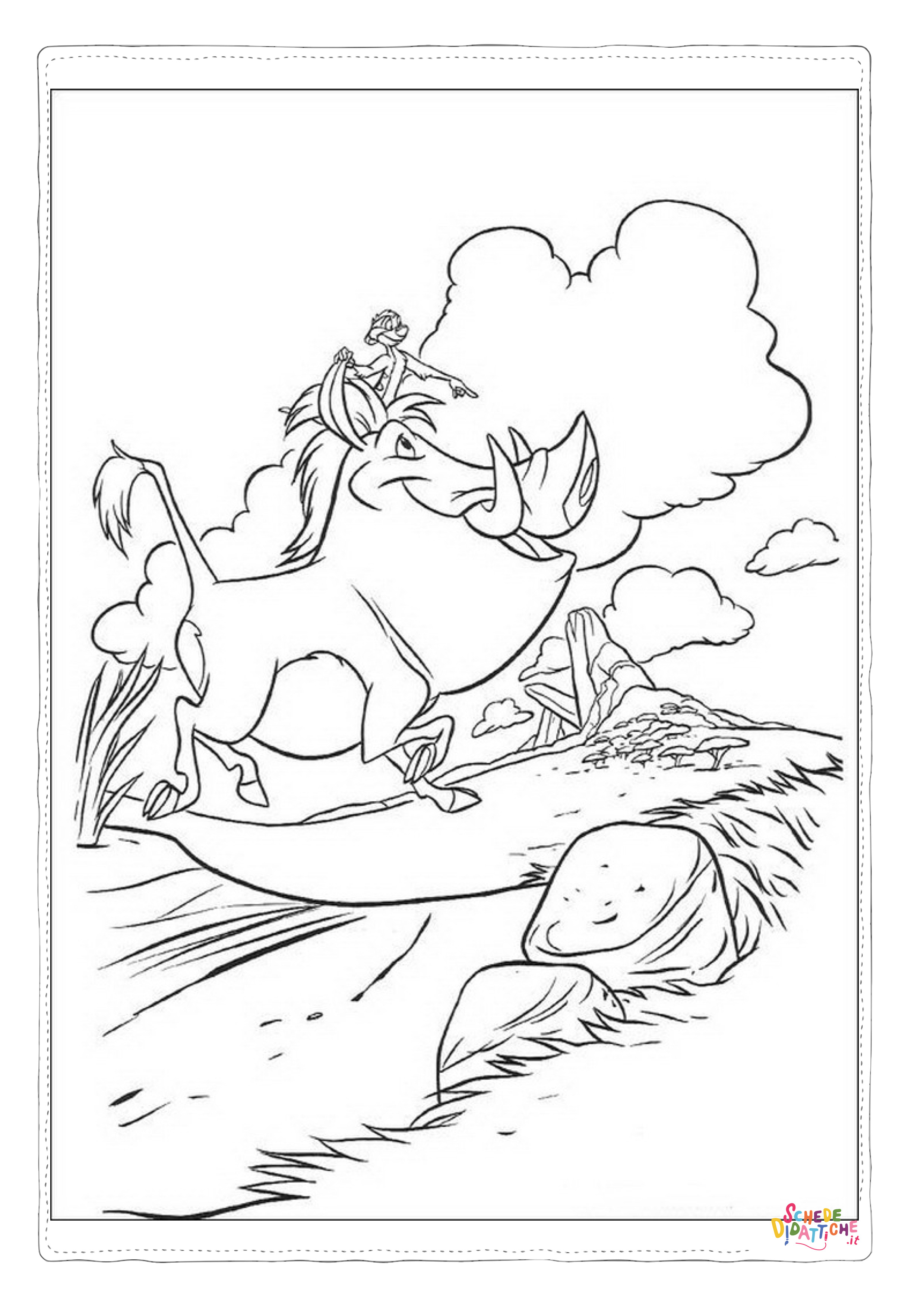 Disegno "Disegno di Re Leone da stampare e colorare 90" Disegno di Re Leone da stampare e colorare 90