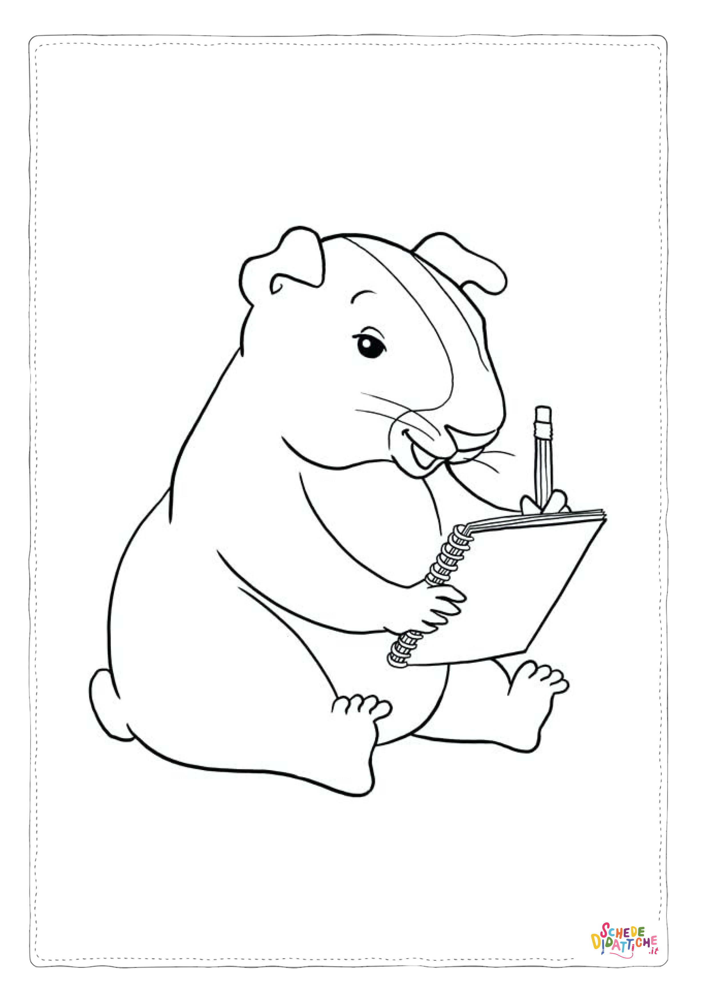 Disegno "Disegno di marmotta da stampare e colorare" Disegno di marmotta da stampare e colorare
