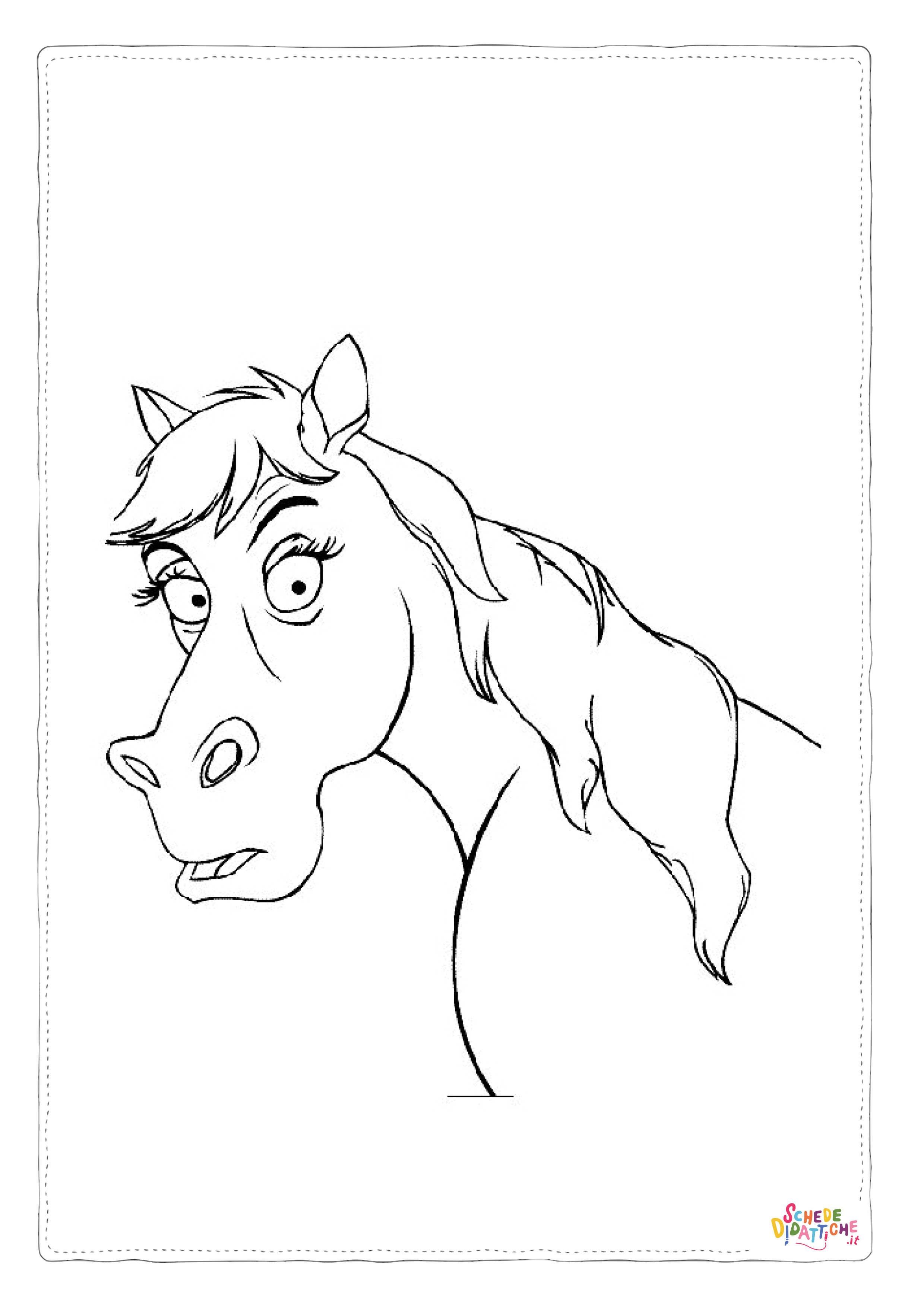 Disegno "Disegno di cavallo da stampare e colorare 98" Disegno di cavallo da stampare e colorare 98