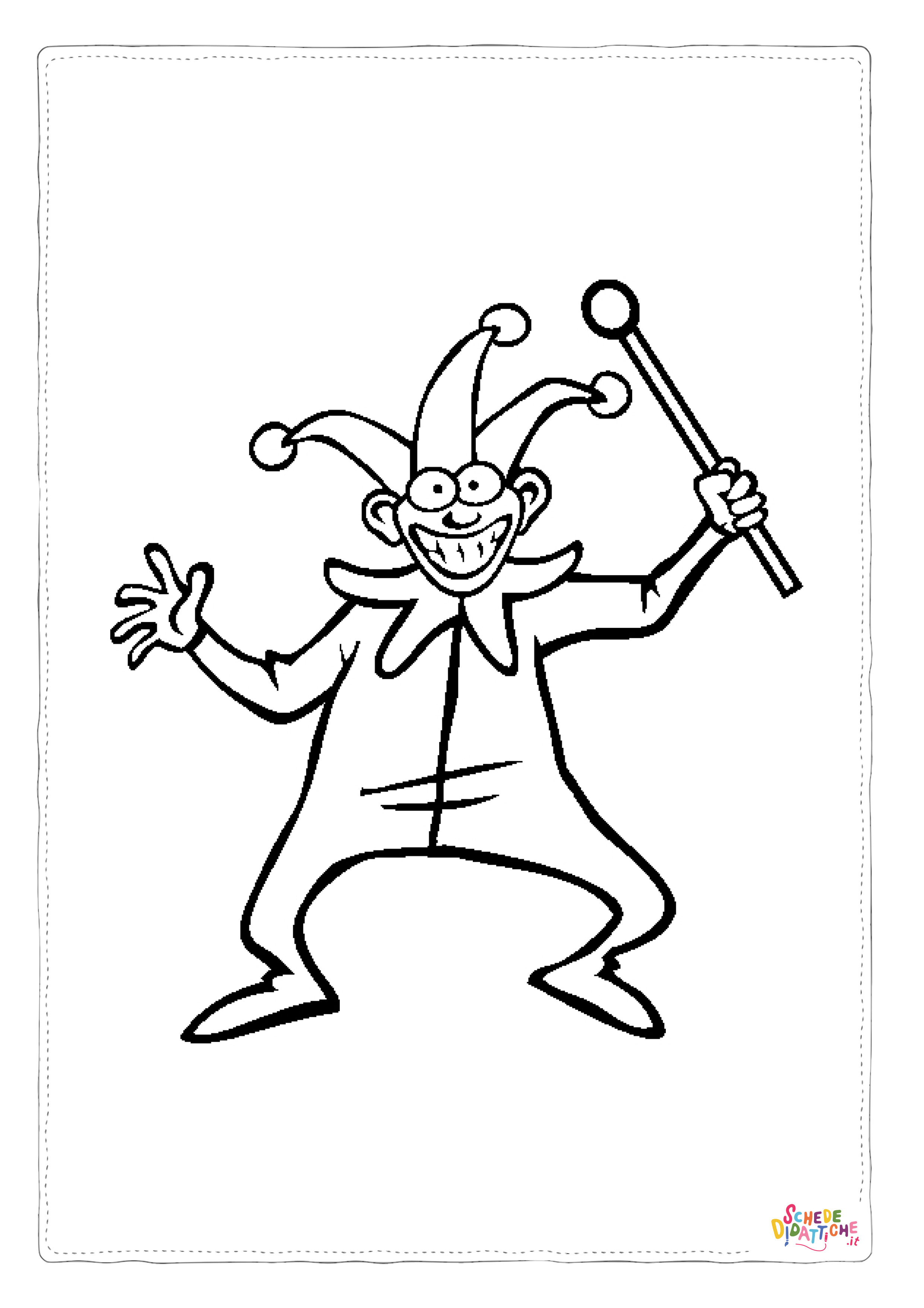 Disegno di clown da stampare e colorare 1