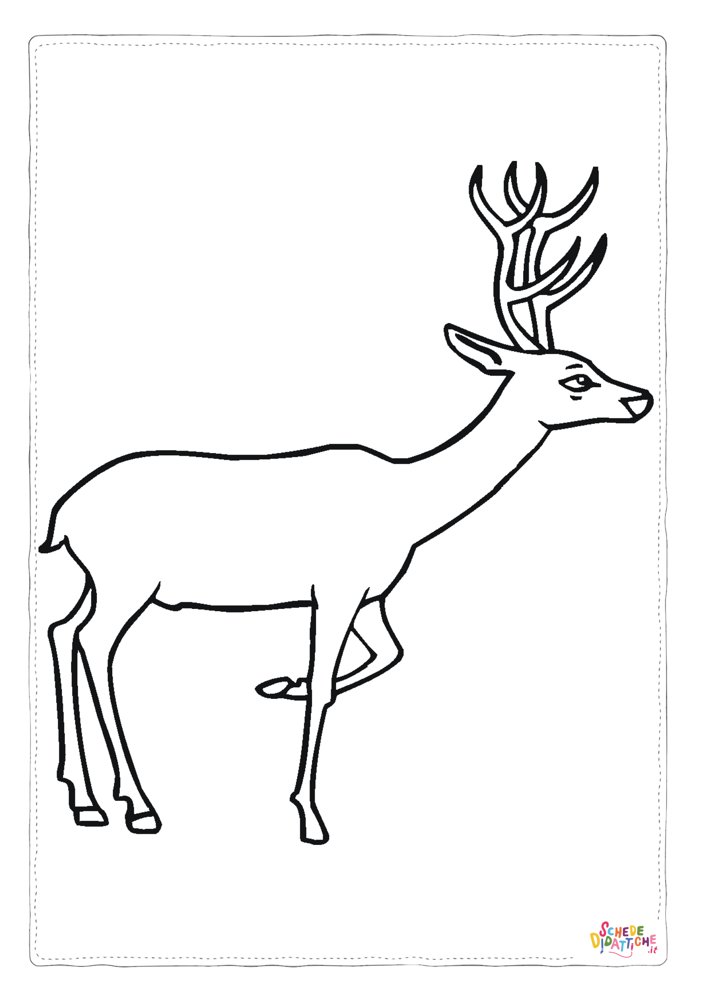 Disegno "Disegno di cervo da stampare e colorare 27" Disegno di cervo da stampare e colorare 27