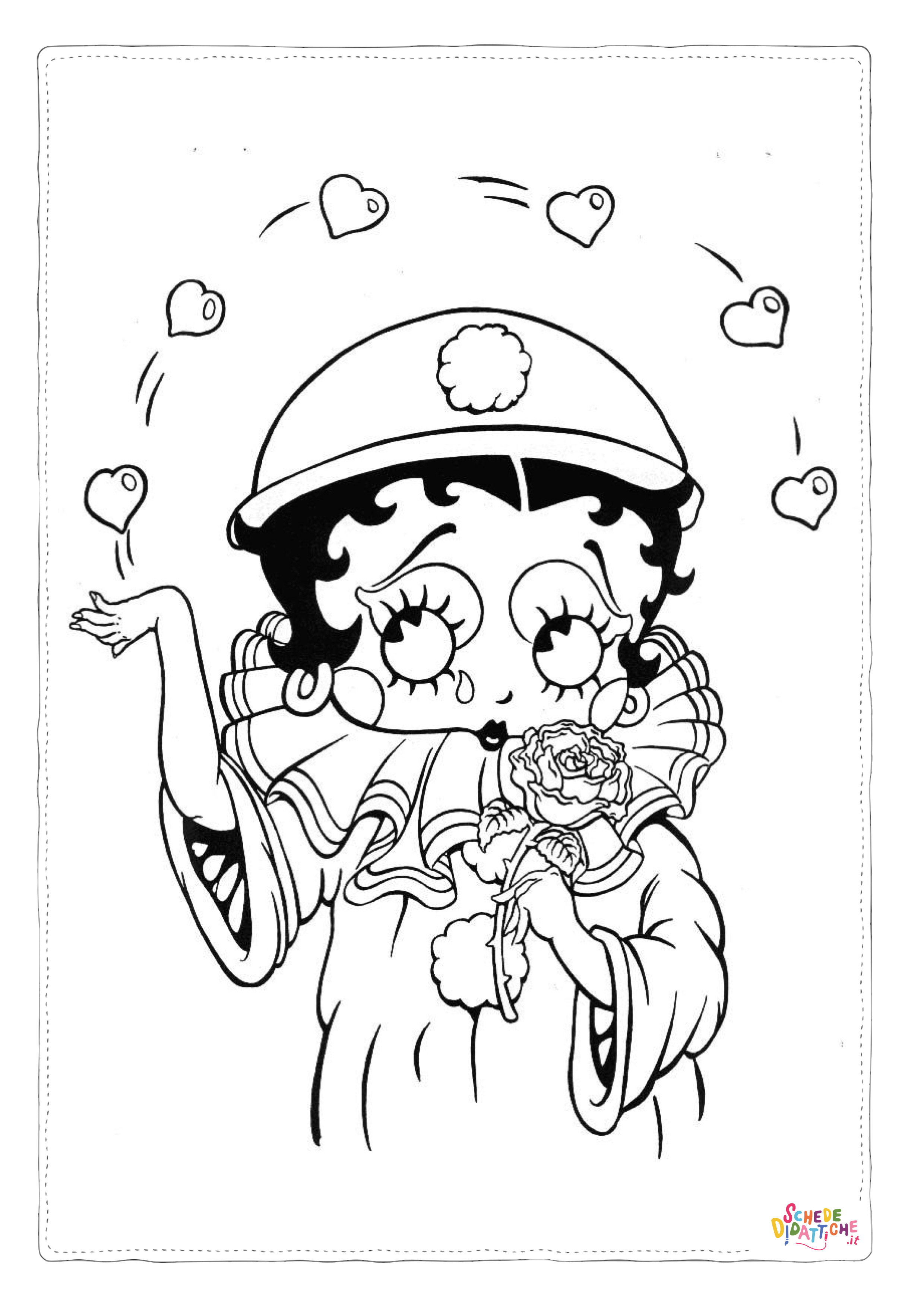 Disegno di Betty Boop da stampare e colorare 11
