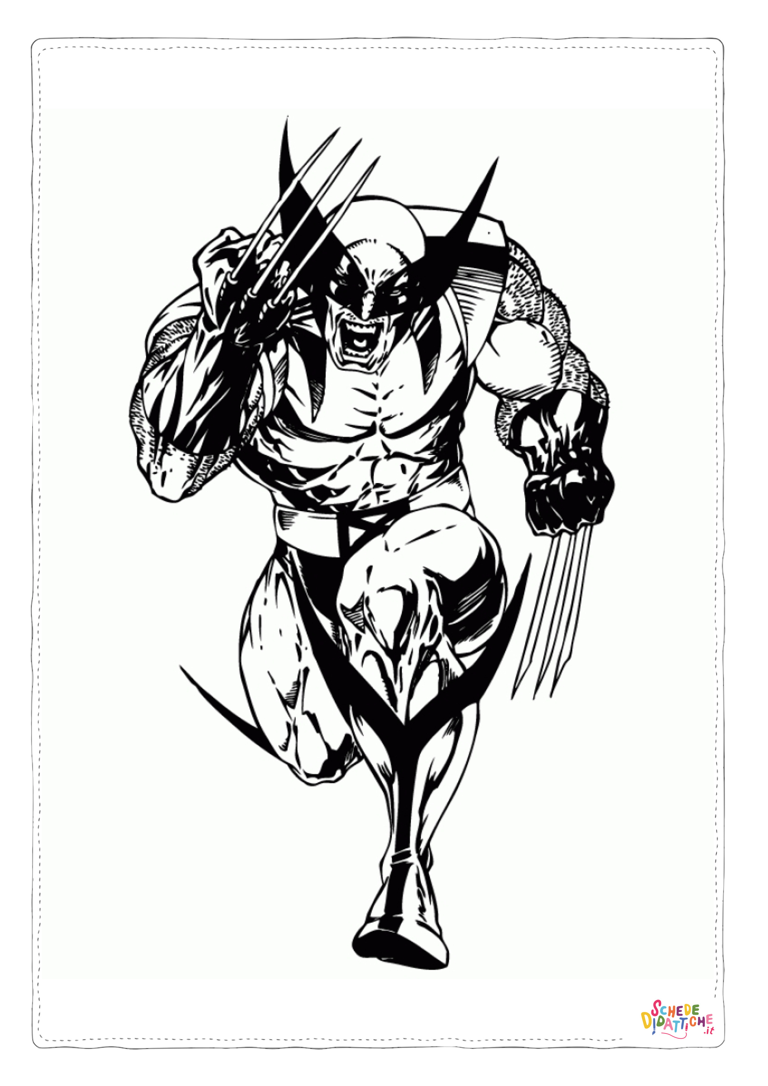 Disegno "Disegno di Wolverine da stampare e colorare 5" Disegno di Wolverine da stampare e colorare 5
