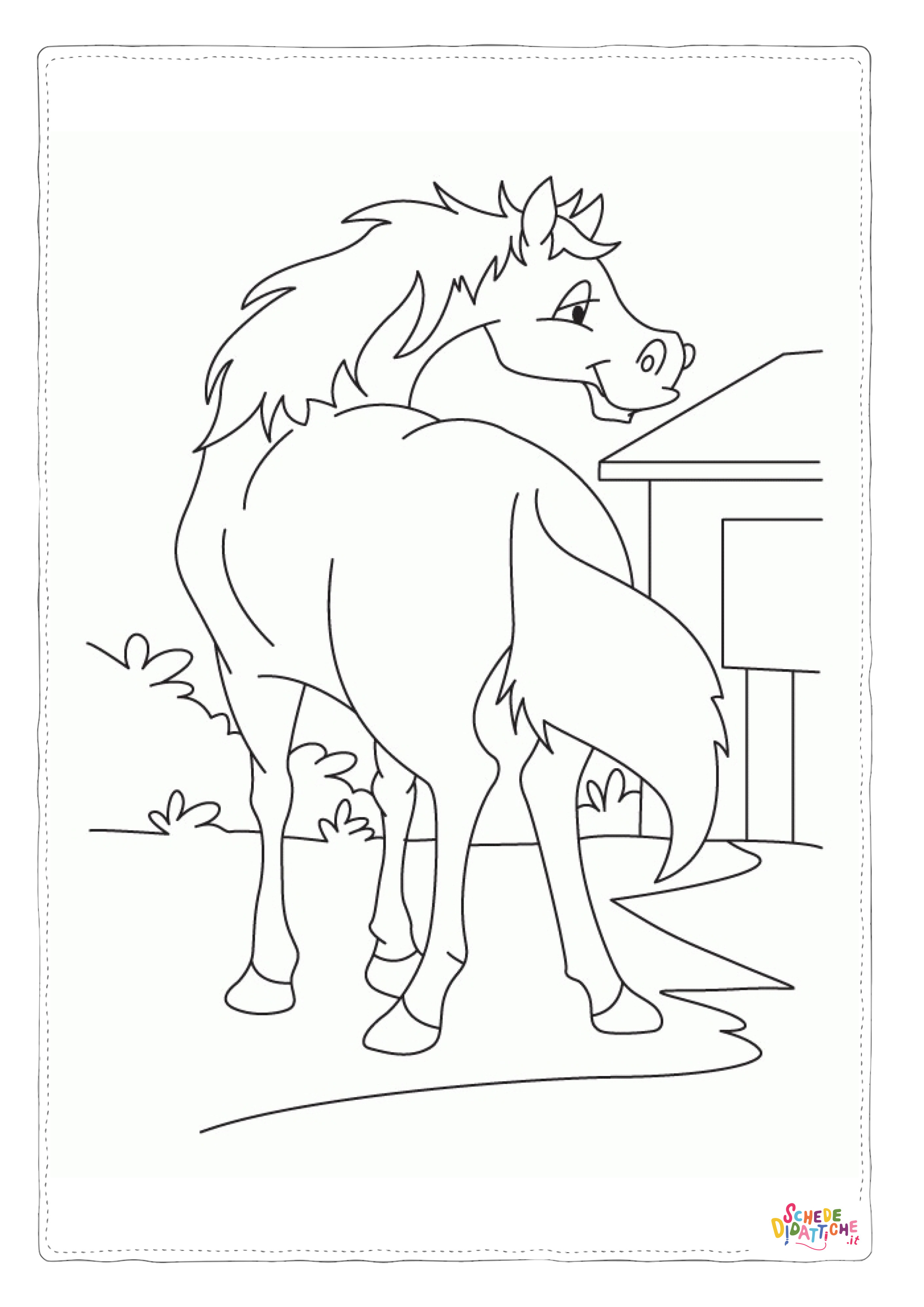 Disegno "Disegno di cavallo da stampare e colorare 51" Disegno di cavallo da stampare e colorare 51