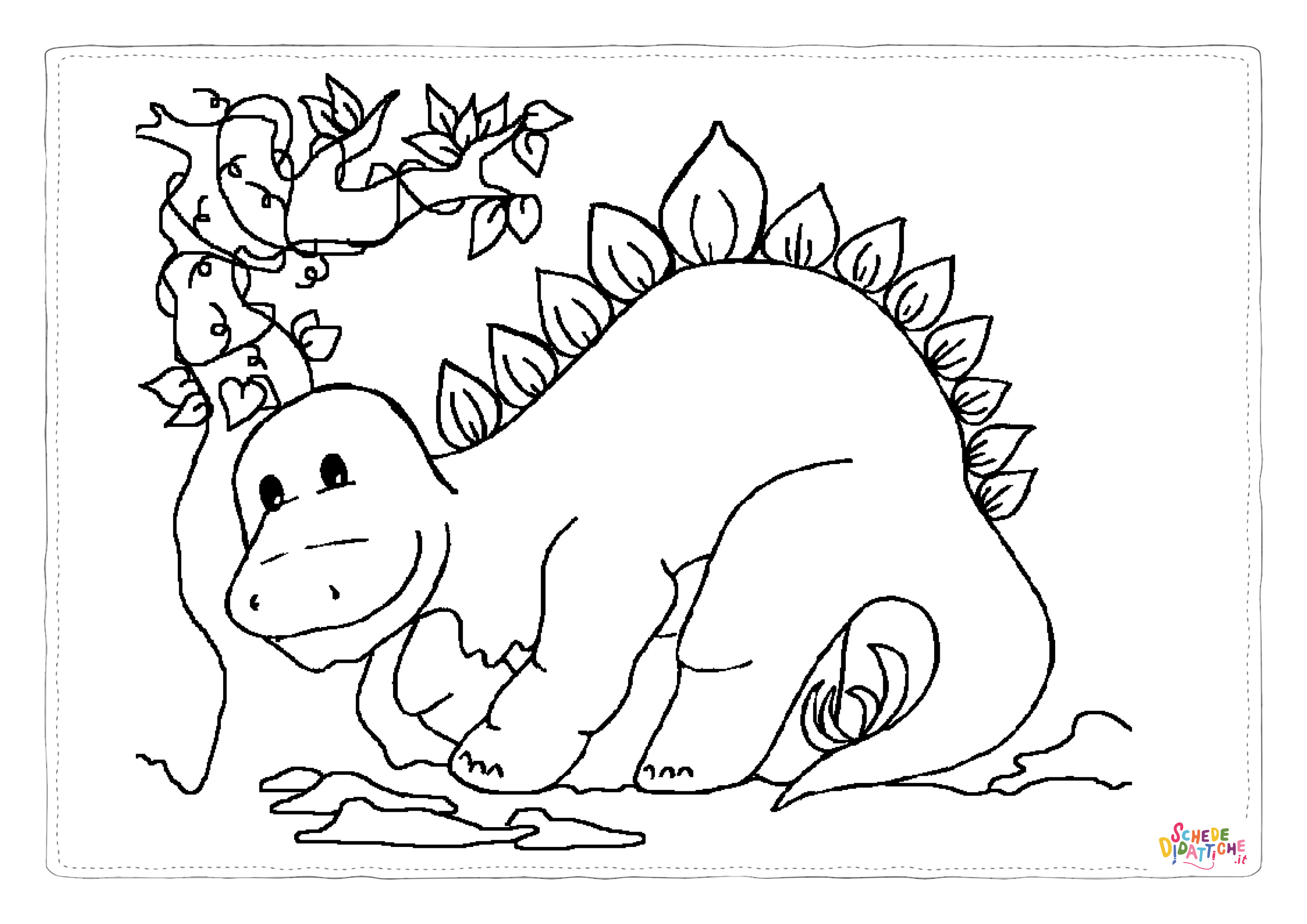 Disegno di Stegosauro da stampare e colorare 15