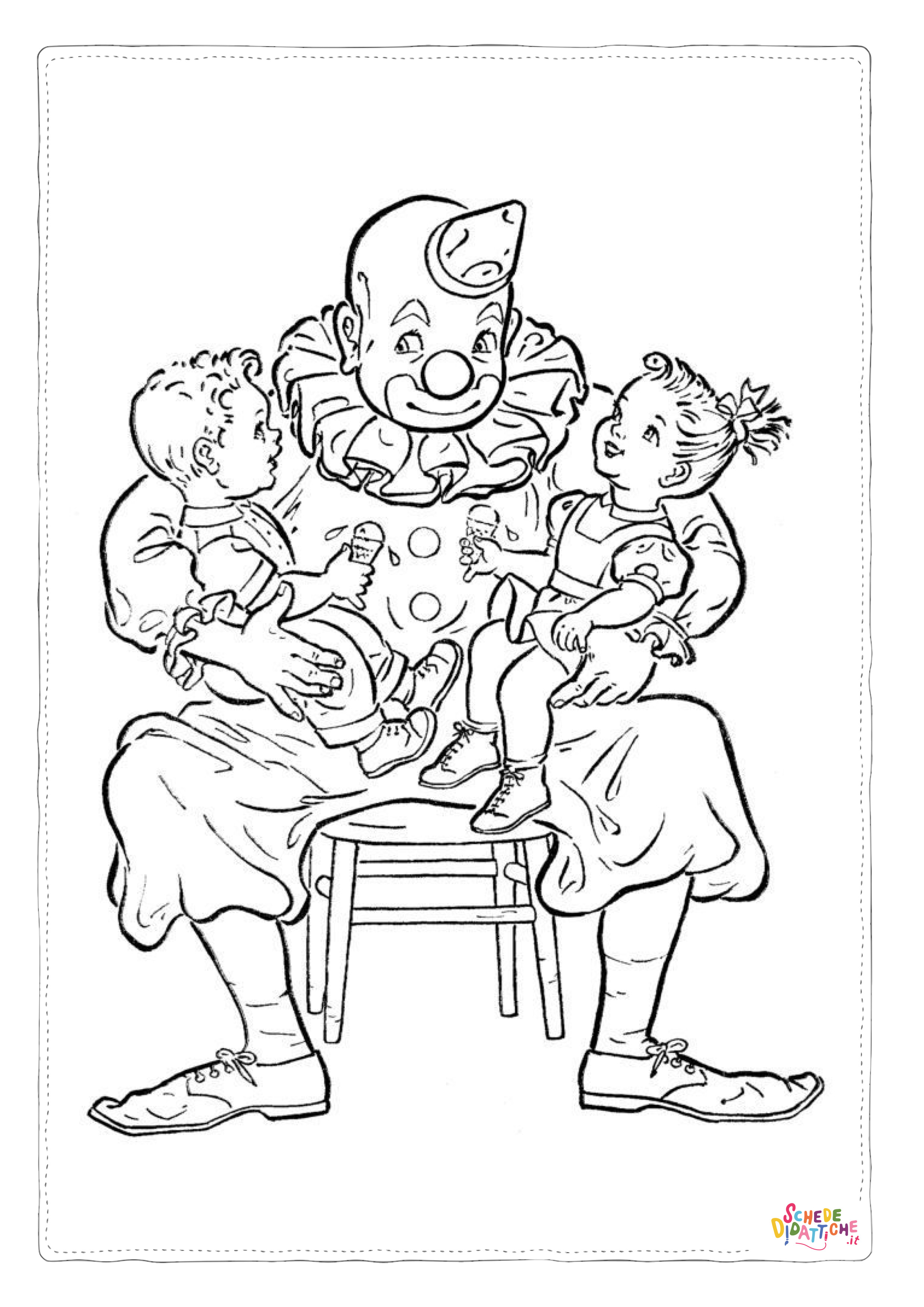 Disegno di clown da stampare e colorare 67