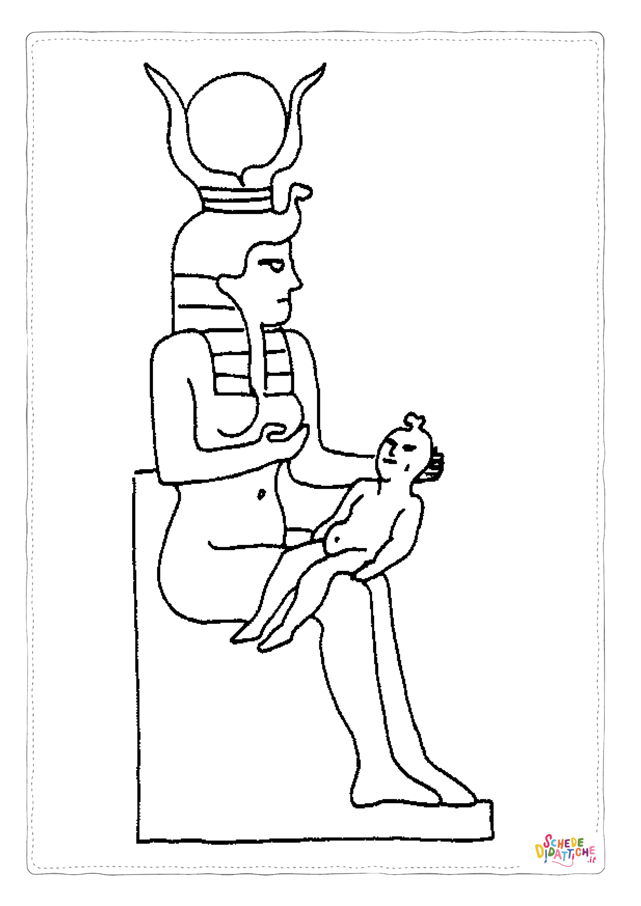 Disegno "Disegno di Impero Egizio da stampare e colorare 22" Disegno di Impero Egizio da stampare e colorare 22